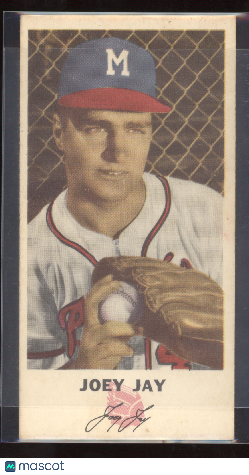 1954 Johnston Cookies Milwaukee Braves Joey Jay #47