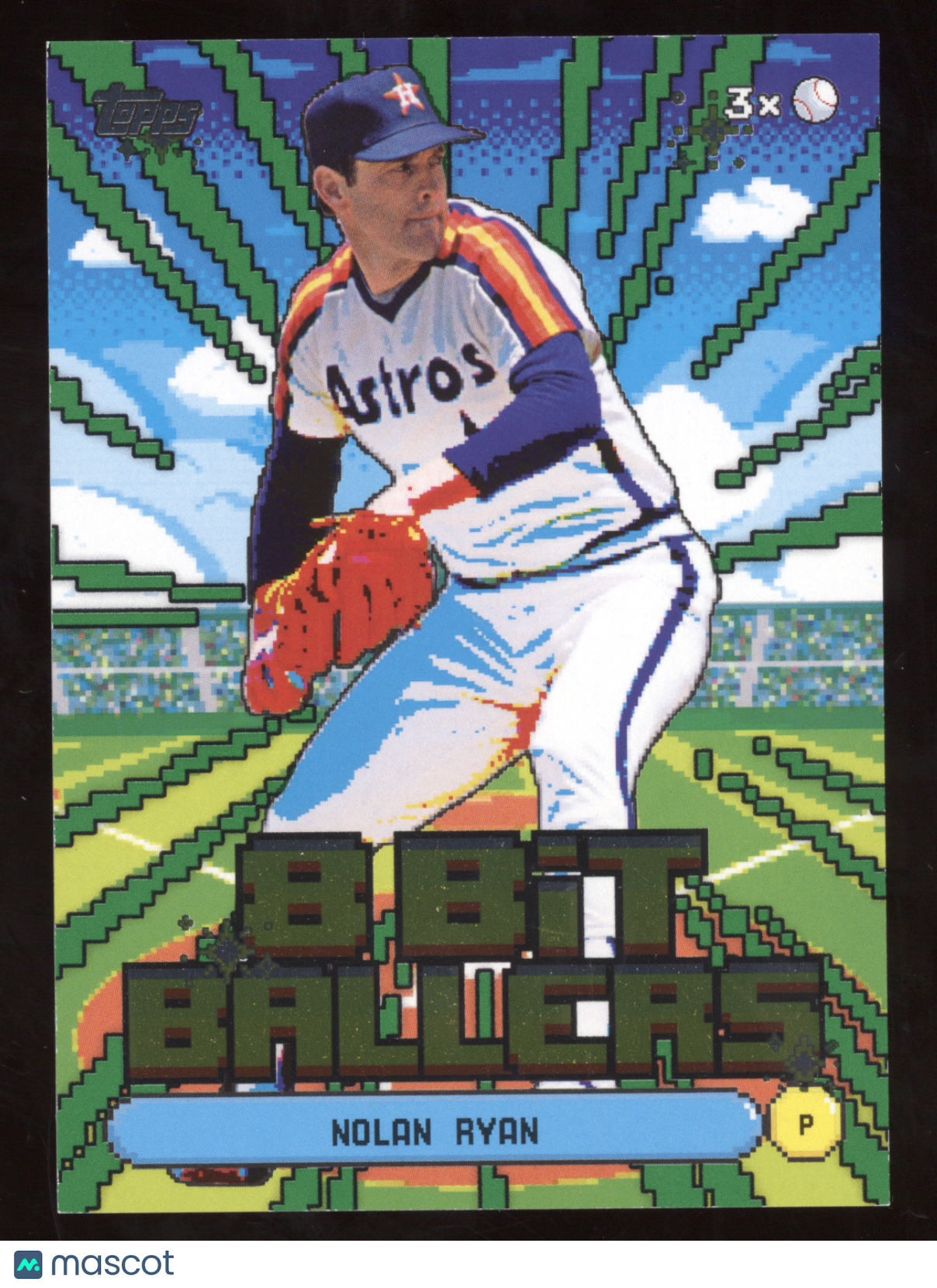 2026 Topps Celebration 8-Bit Ballers Nolan Ryan #BB-15 Green 05/99