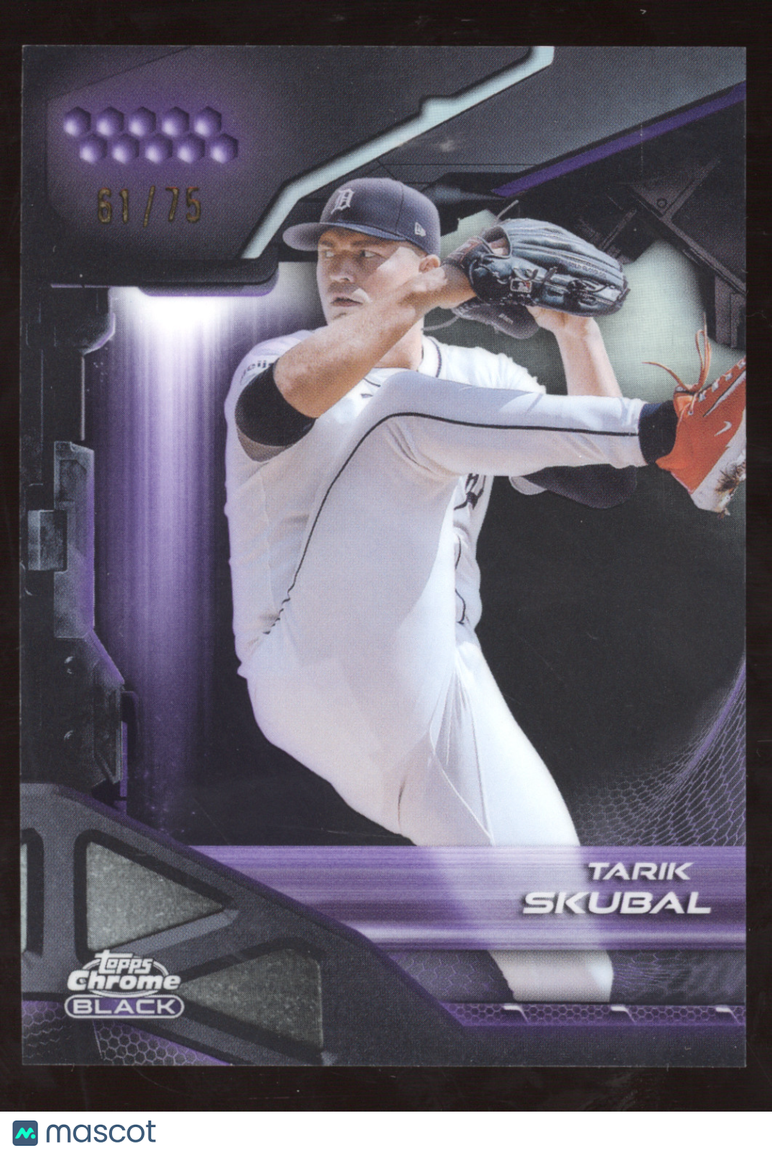 2026 Topps Chrome Black Tarik Skubal #45 Purple 61/75