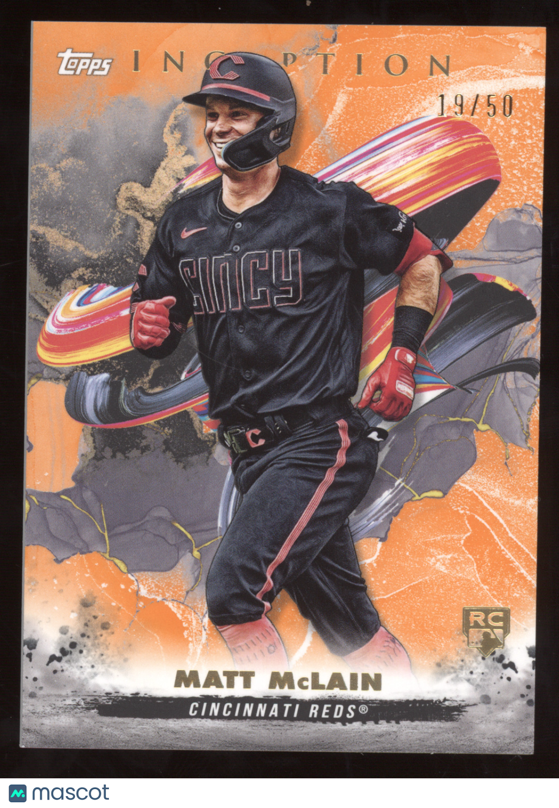 2023 Topps Inception Matt McLain #116 Orange RC 19/50