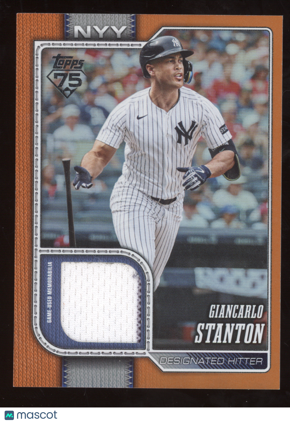 2026 Topps Series One Giancarlo Stanton #341 Orange 05/25 Game-Used Memorabilia