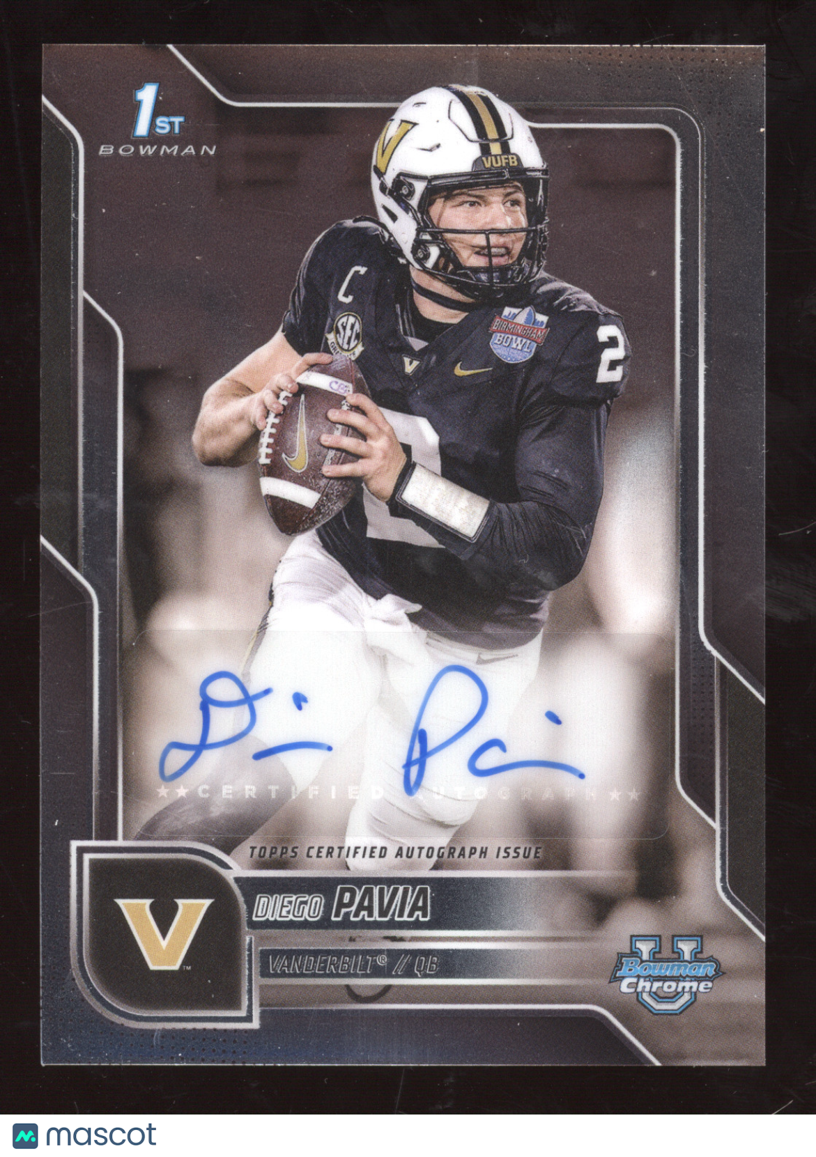 2025 Bowman Chrome University Diego Pavia #BCA-DPA Autograph Variation