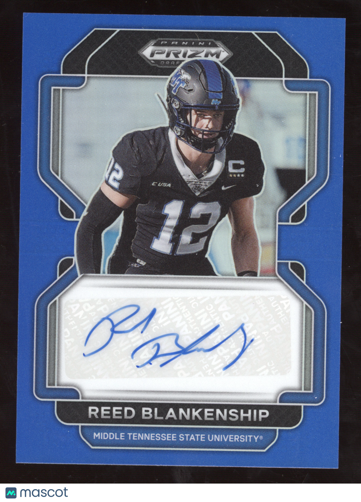 2022 Panini Prizm Draft Picks Reed Blankenship #RA-RBL Autograph Blue 041/149