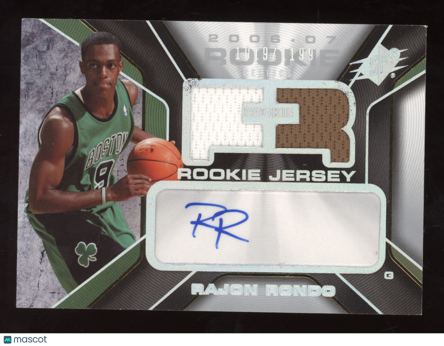 2006 Upper Deck SPx Rajon Rondo #145 Autograph 1019/1199 Rookie Jersey