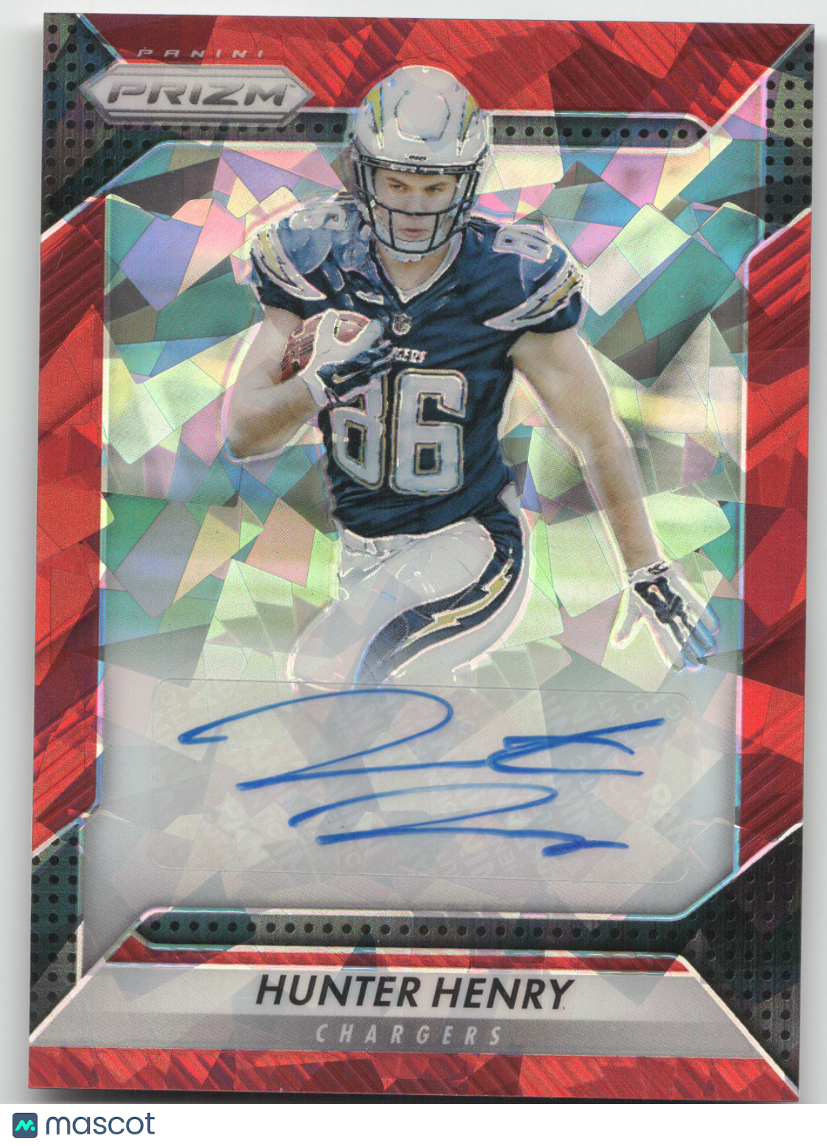 2016 Panini Prizm Rookie Autograph Hunter Henry #RA-HHR Red Crystals 56/75