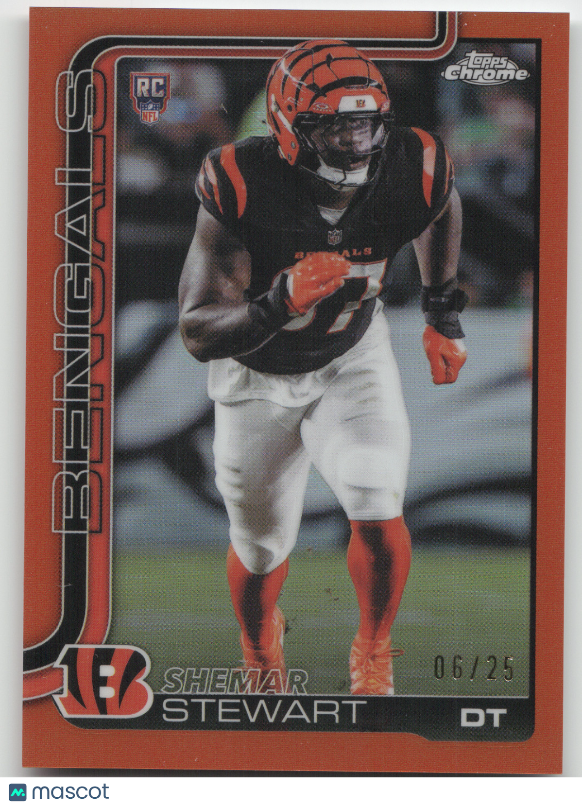 2025 Topps Chrome Shemar Stewart #363 Orange RC 06/25