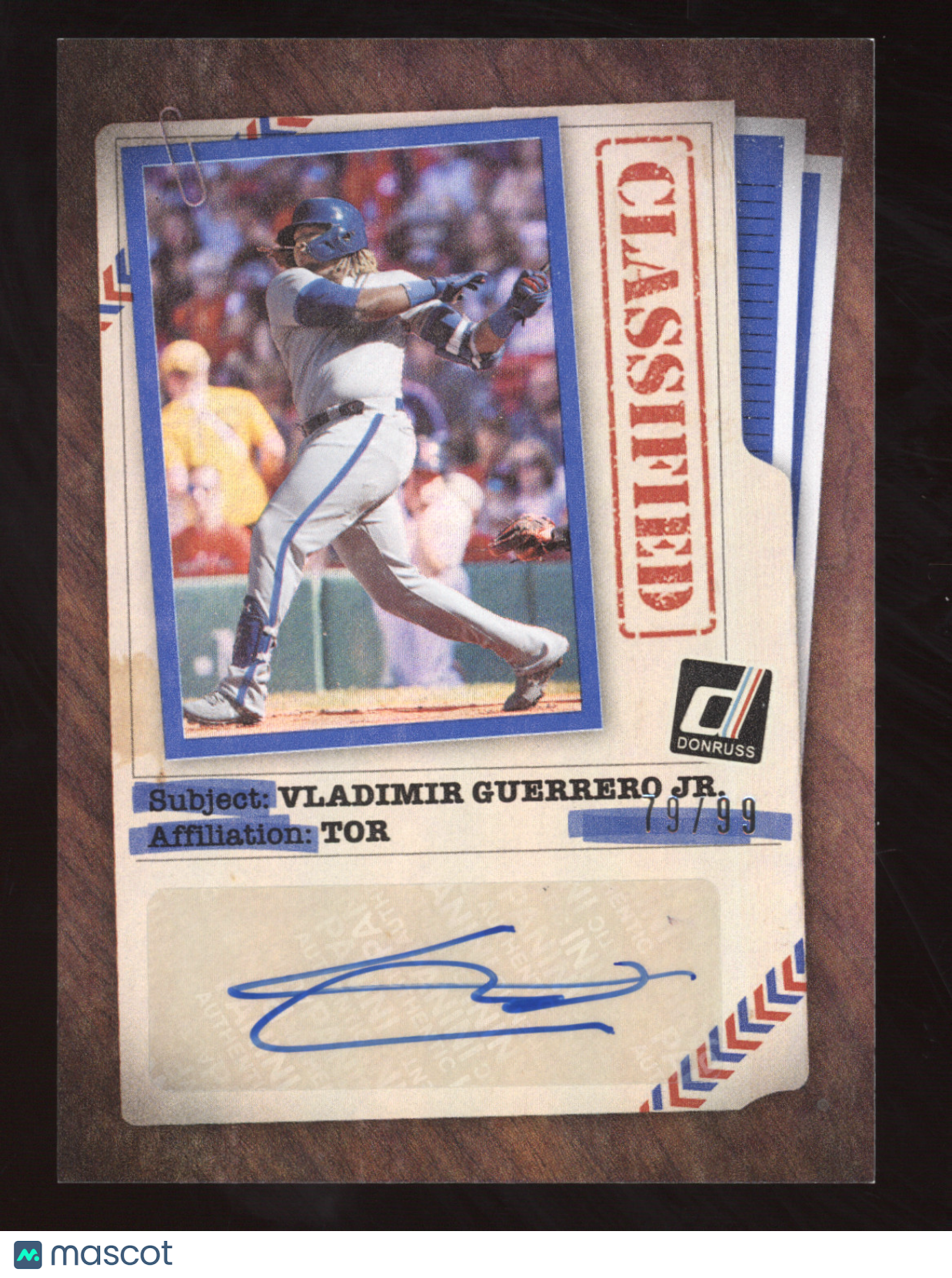 2020 Donruss Classified Vladimir Guerrero Jr. #CLS-VG 79/99