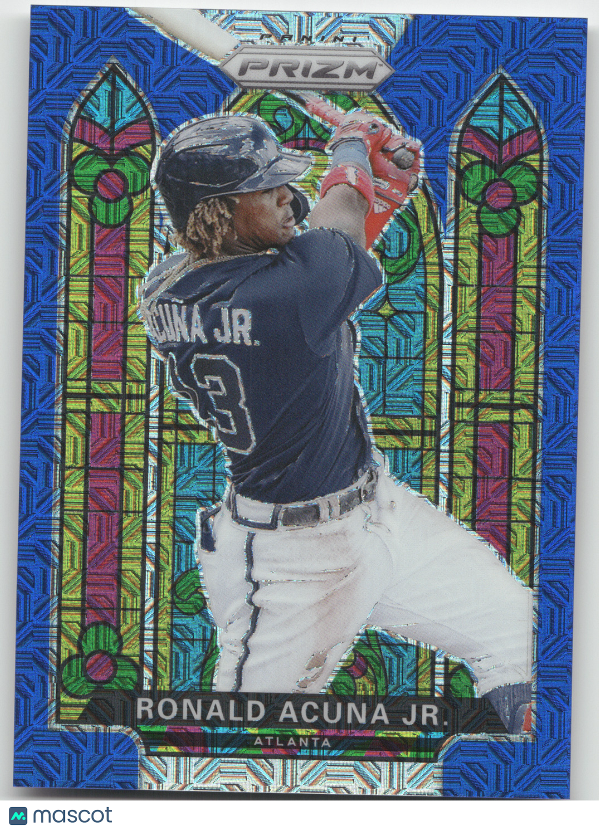2021 Panini Prizm Stained Glass Ronald Acuna Jr. #SG-4 Blue Mojo 172/199