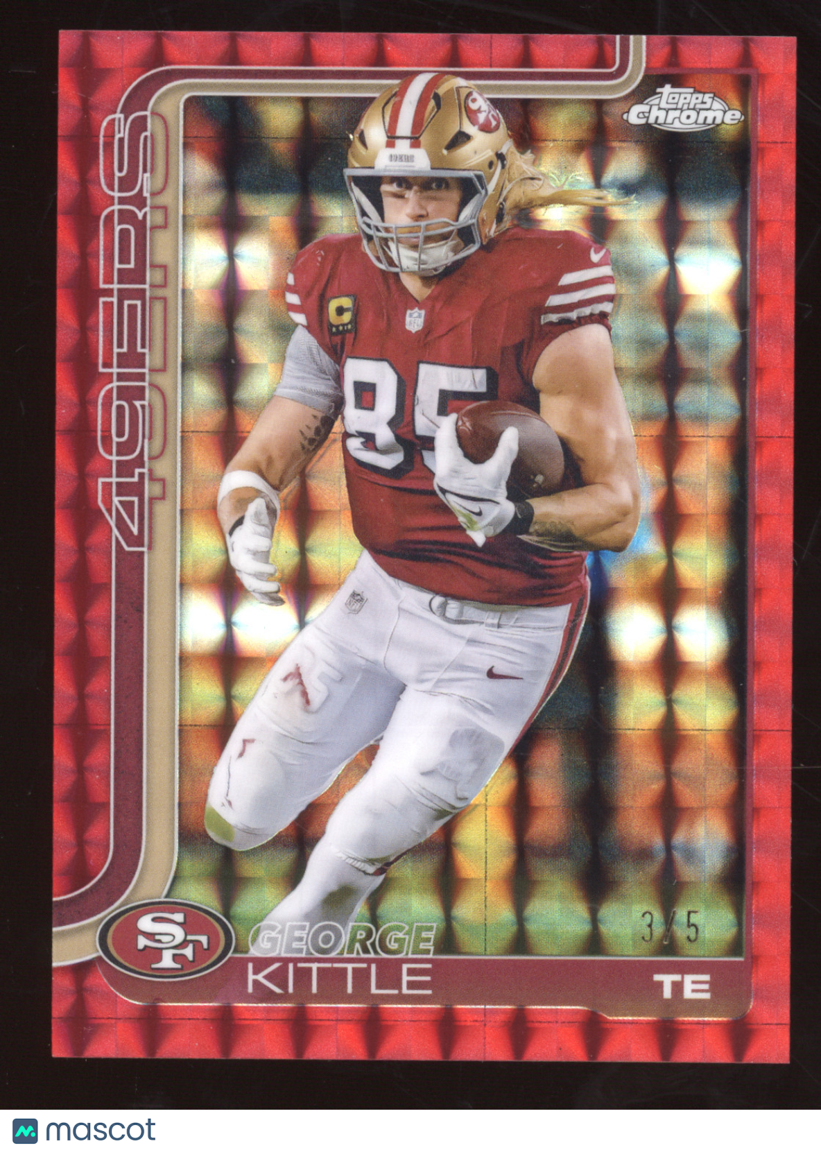 2025 Topps Chrome George Kittle #267 Red Geometric 3/5