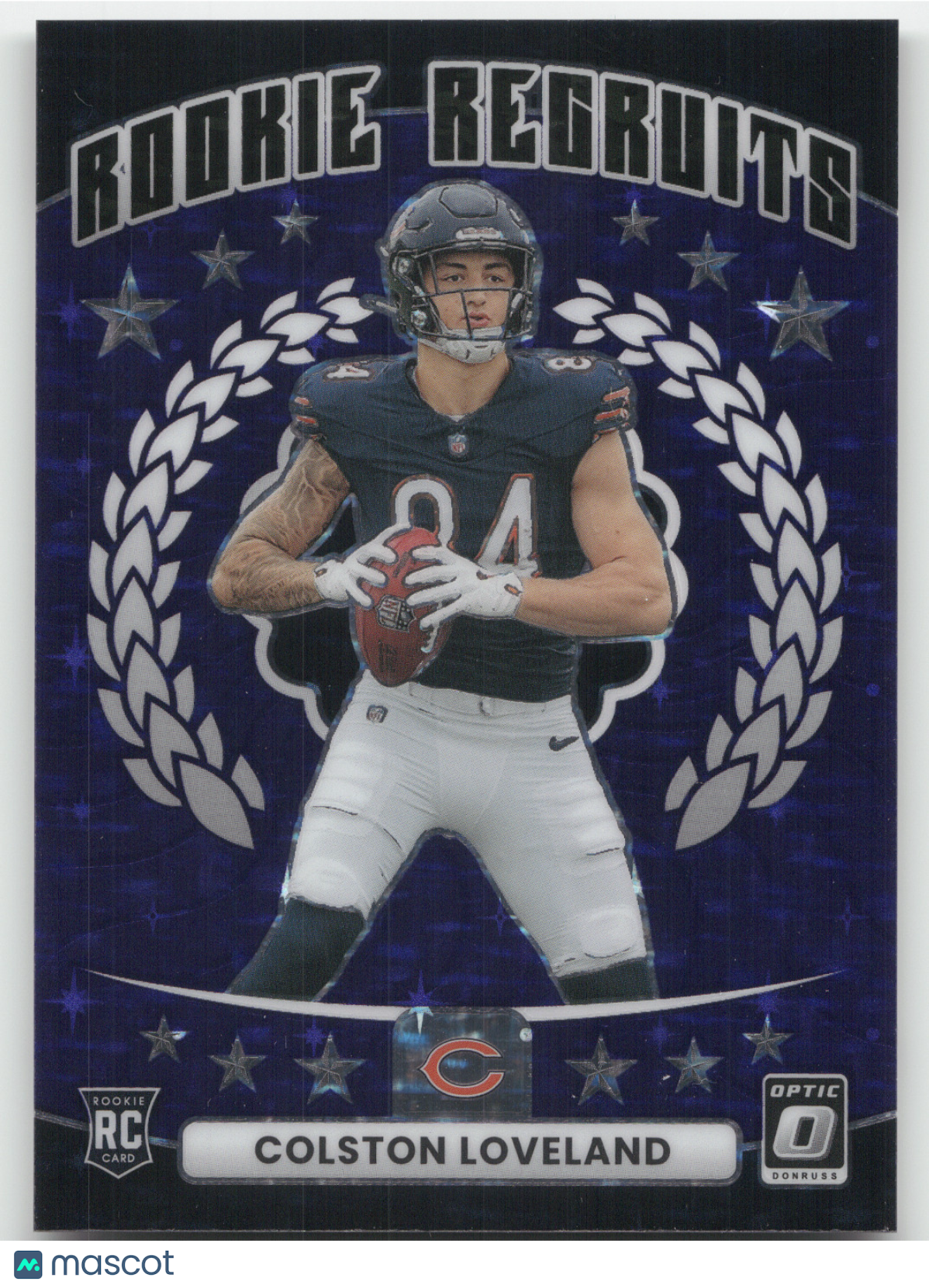 2025 Donruss Optic Rookie Recruits Colston Loveland #10 Purple Stars RC 11/25