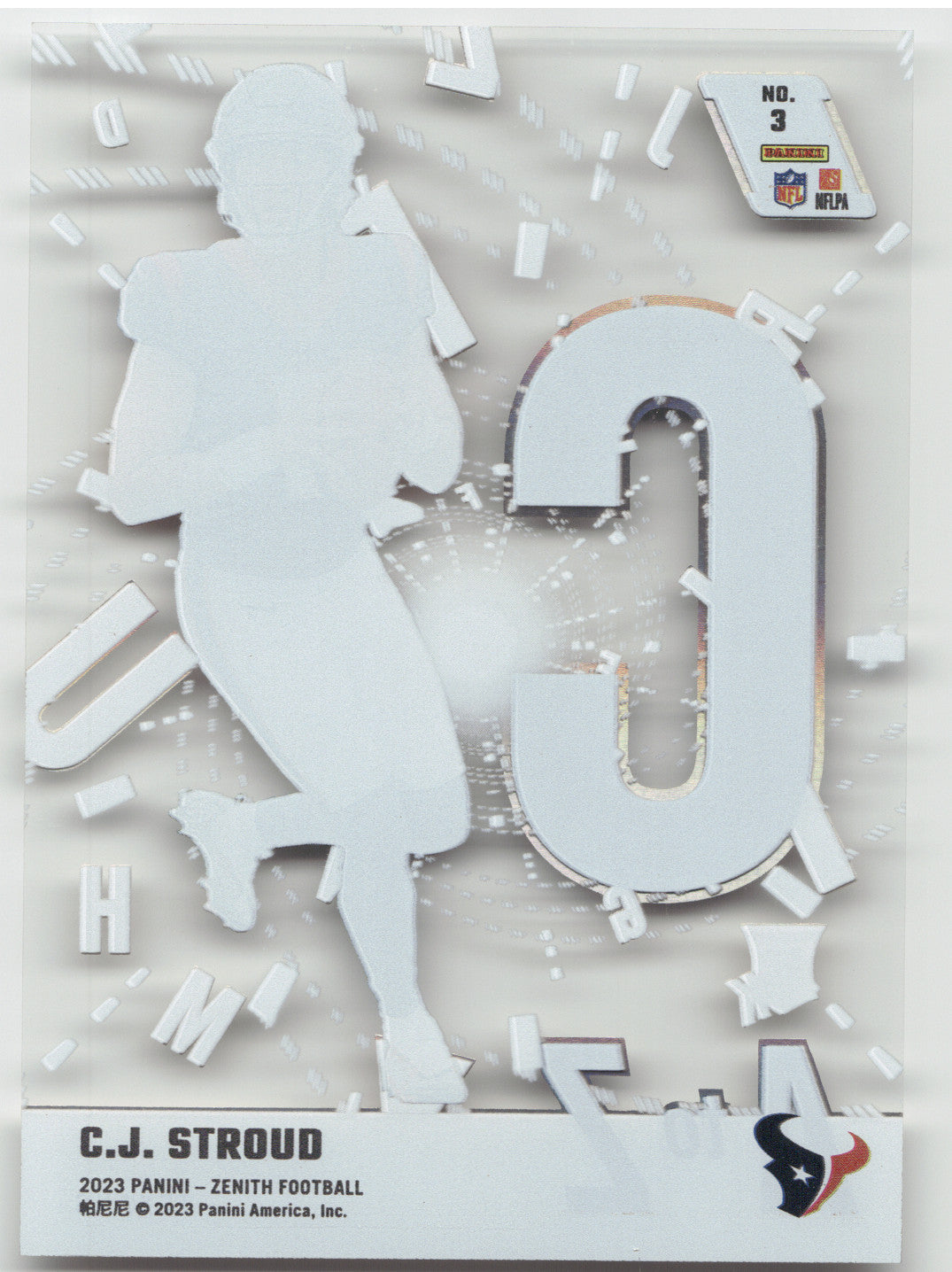 2023 Panini Zenith Football A to Z C.J. Stroud #3 RC