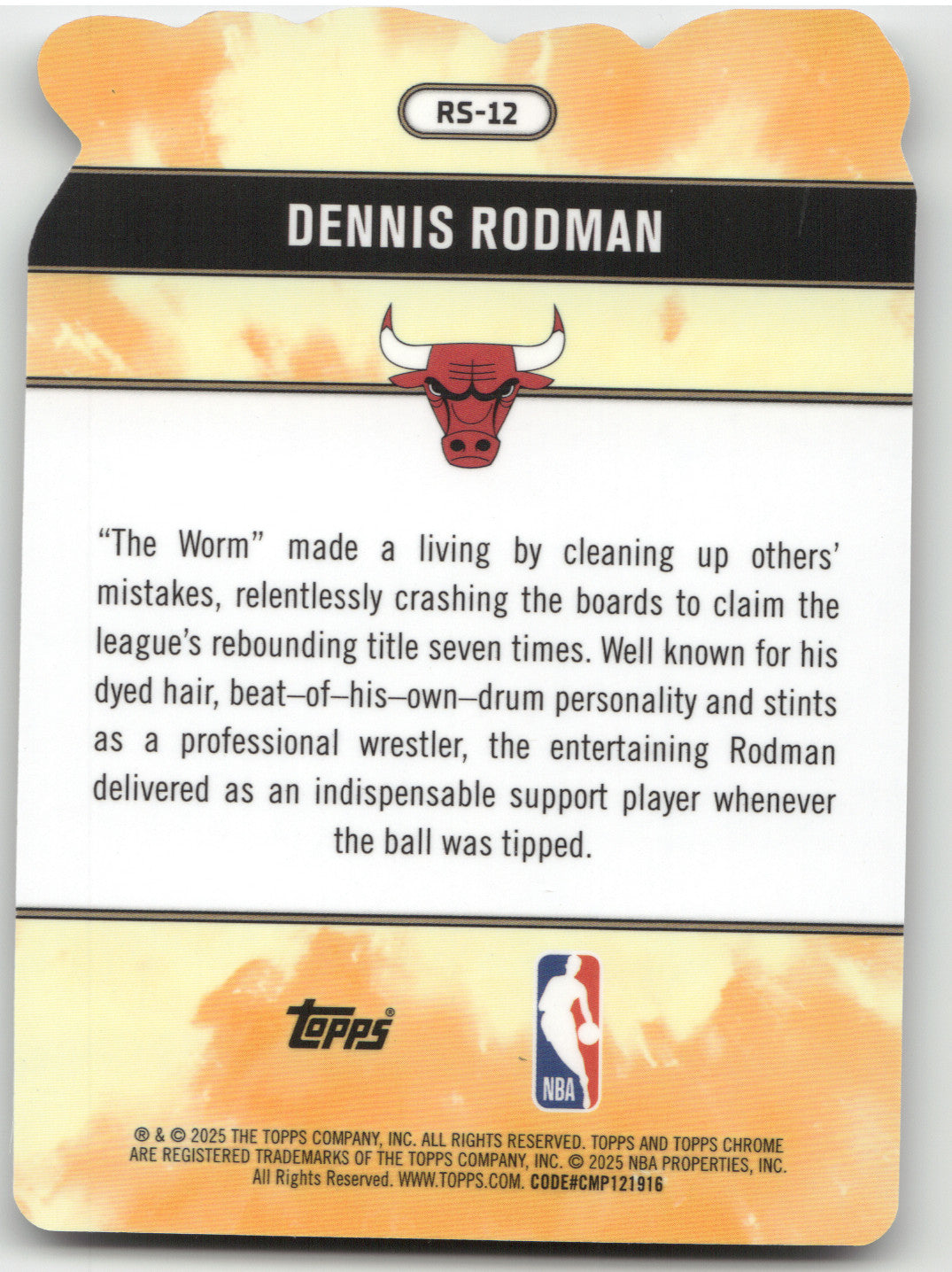 2025 Topps Chrome Rock Stars Dennis Rodman #RS-12