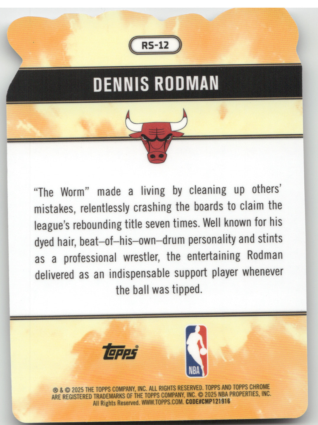 2025 Topps Chrome Rock Stars Dennis Rodman #RS-12