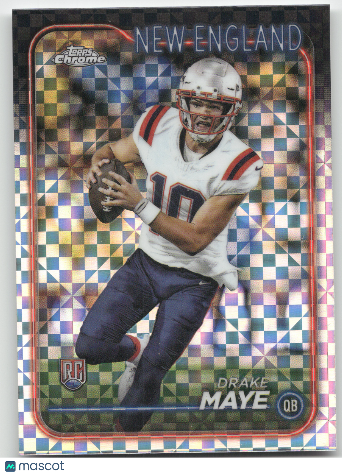 2024 Topps Chrome Drake Maye #203 X-Fractor RC