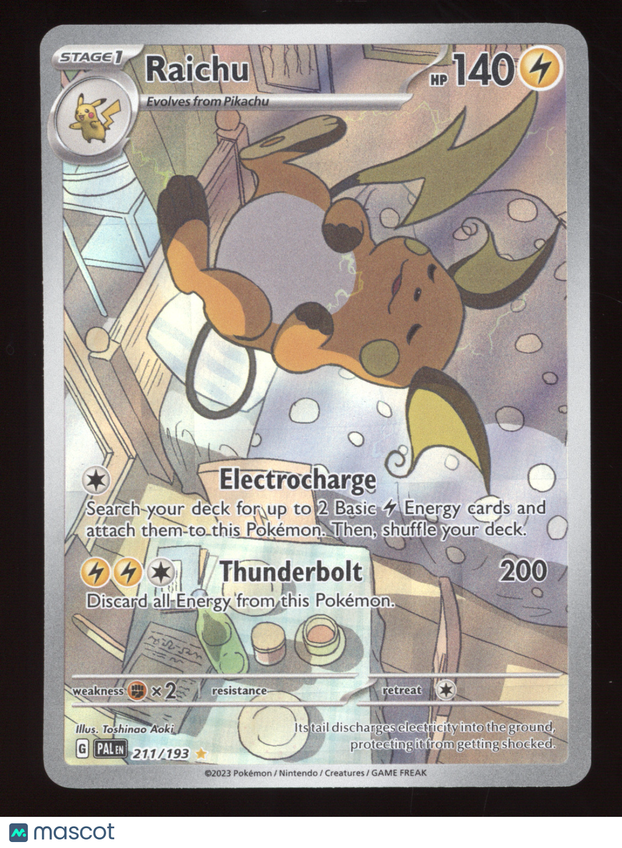 2023 S&V Paldea Evolved Raichu Holo Secret Rare #211/193
