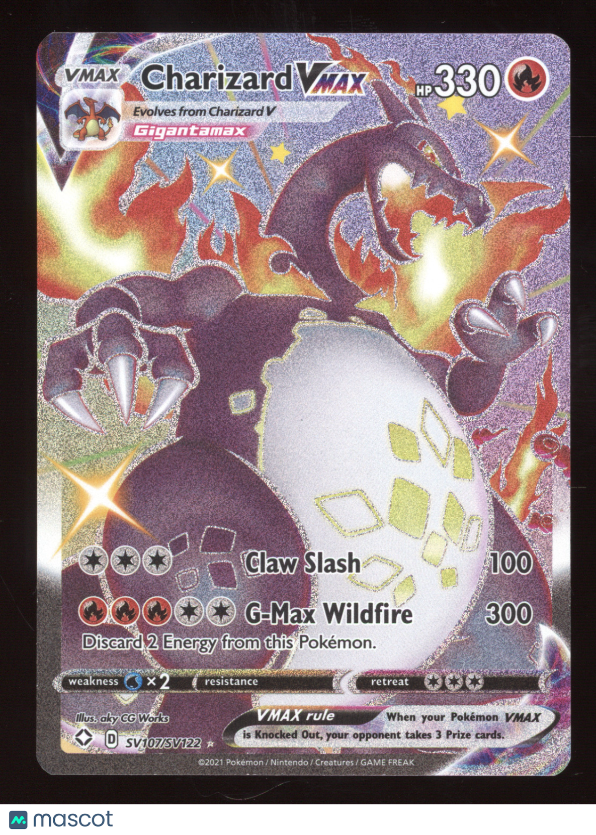2021 SWSH Shining Fates Charizard VMAX Shiny Rare #SV107/SV122