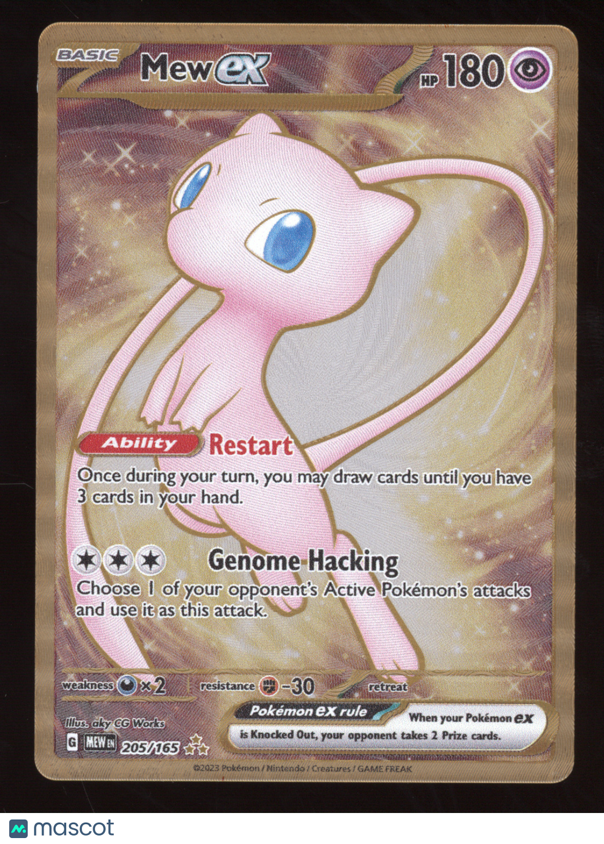 2023 Scarlet & Violet 151 Mew ex (Metal Card) Secret Rare #205/165