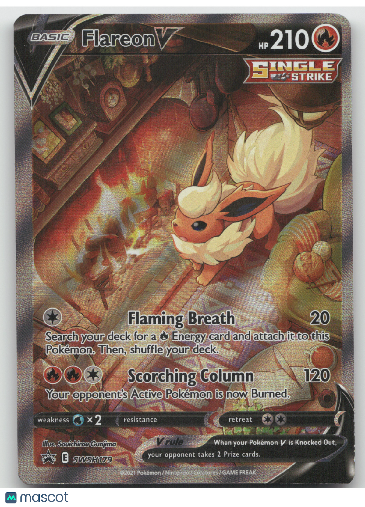2021 Sword & Shield Flareon V Black Star Promo #SWSH179