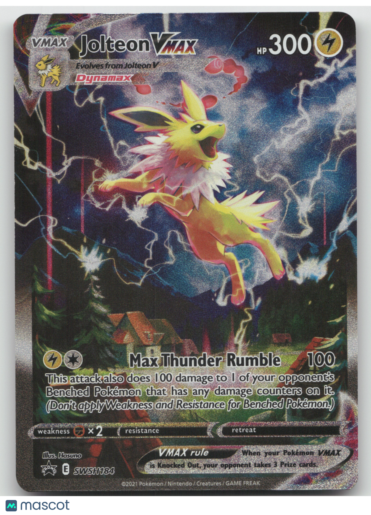 2021 Sword & Shield Jolteon VMAX Black Star Promo #SWSH184