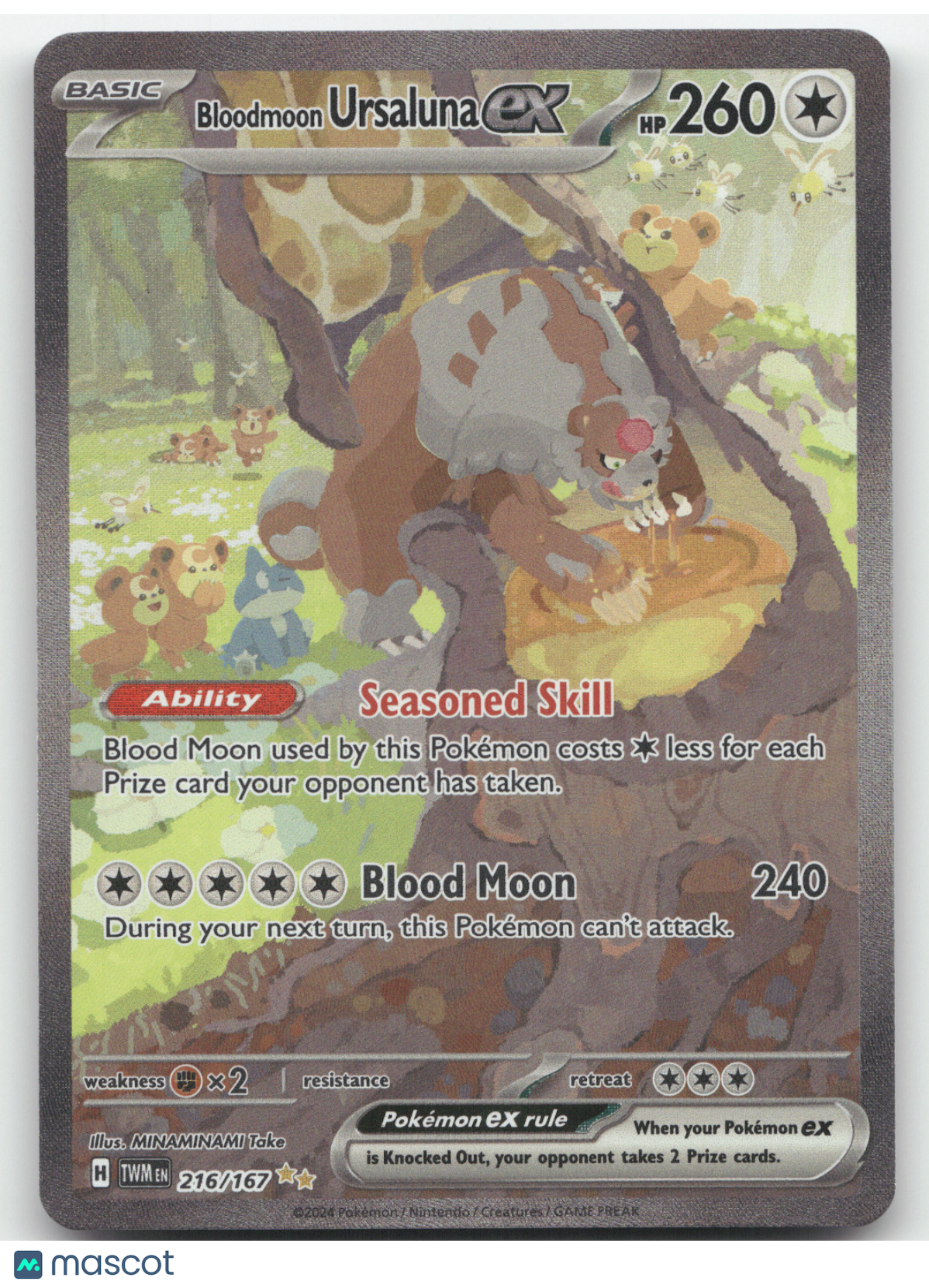2024 S&V Twilight Masquerade Bloodmoon Ursaluna ex Secret Rare #216/167