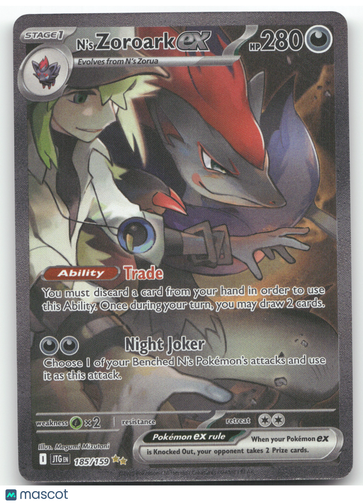 2025 S&V Journey Together N'S Zoroark ex Secret Rare #185/159