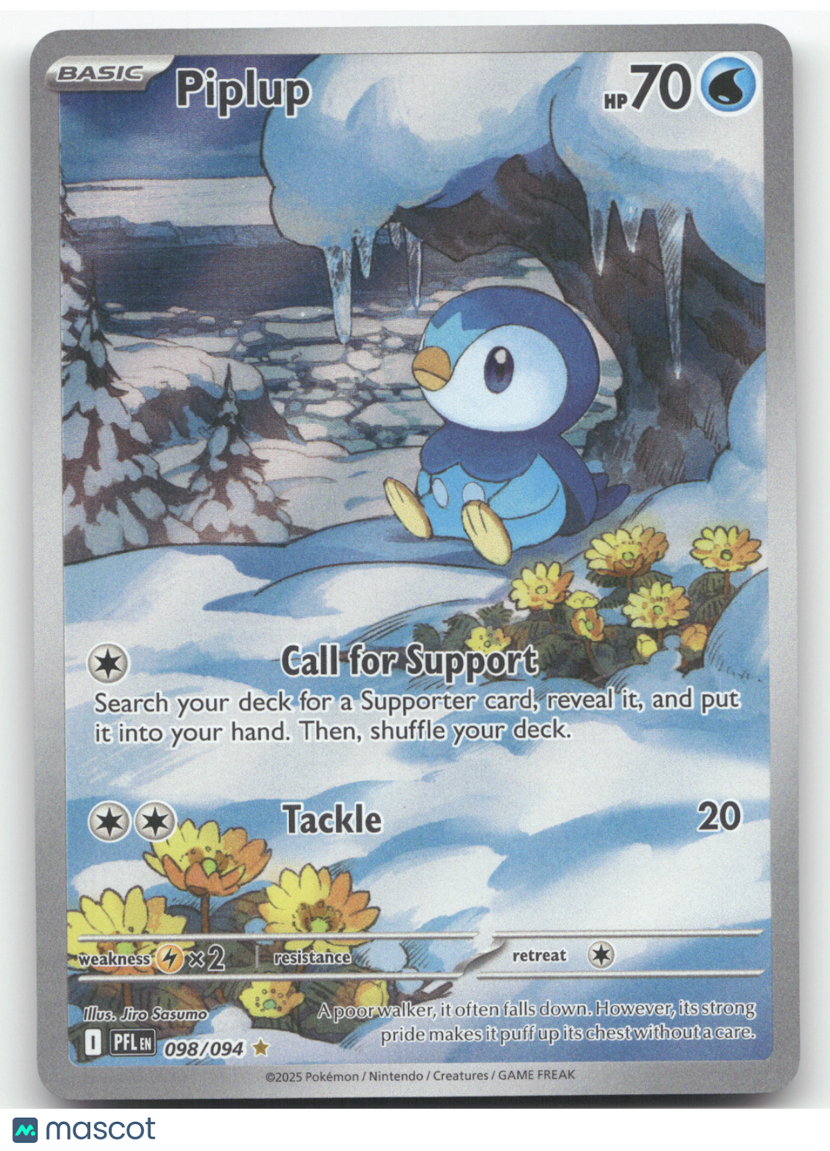 2025 Mega Evolution Phantasmal Flames Piplup Secret Rare #098/094