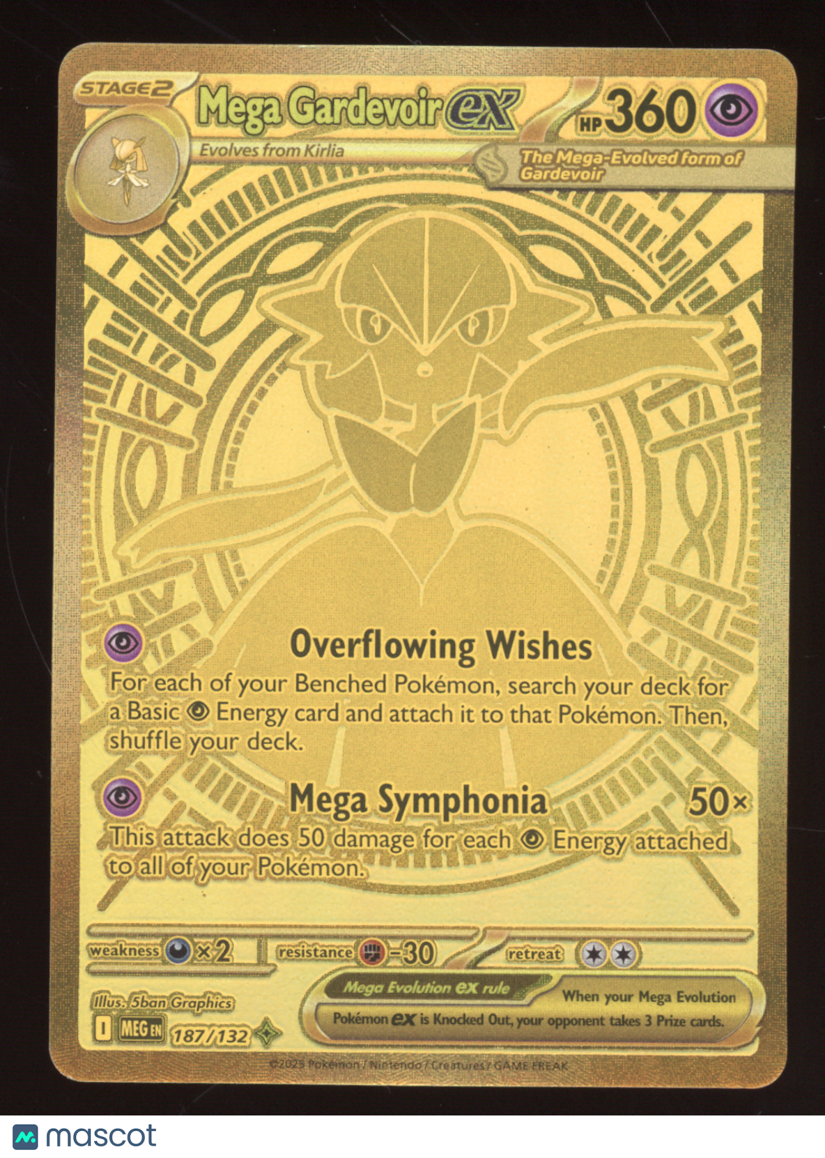 2025 Mega Evolution Mega Gardevoir ex Secret Rare #187/132
