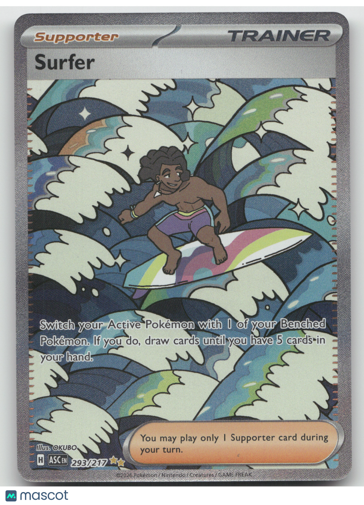 2026 Mega Evolution Ascended Heroes Surfer Secret Rare #293/217