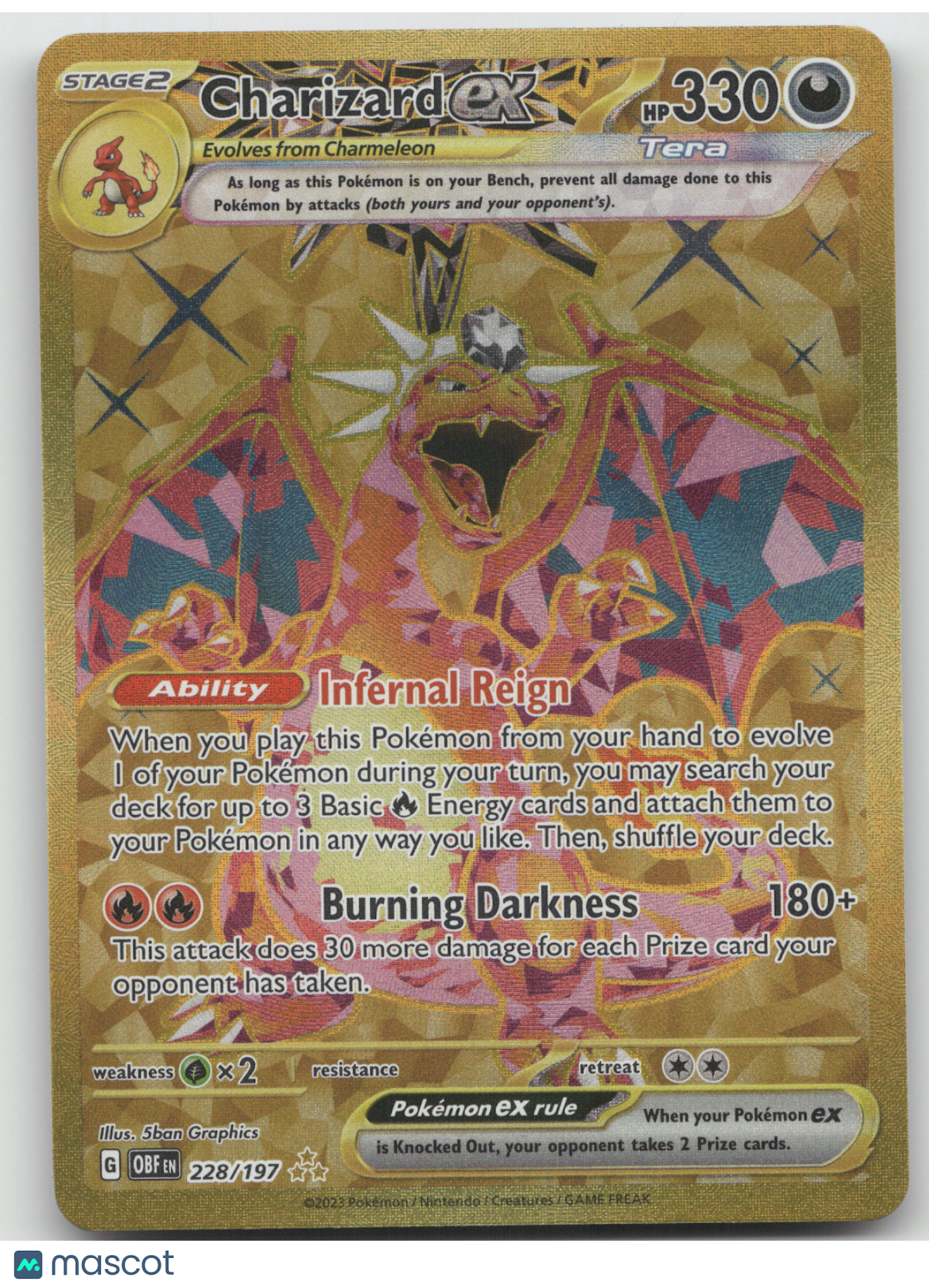 2023 S&V Obsidian Flames Charizard ex Secret Rare #228/197