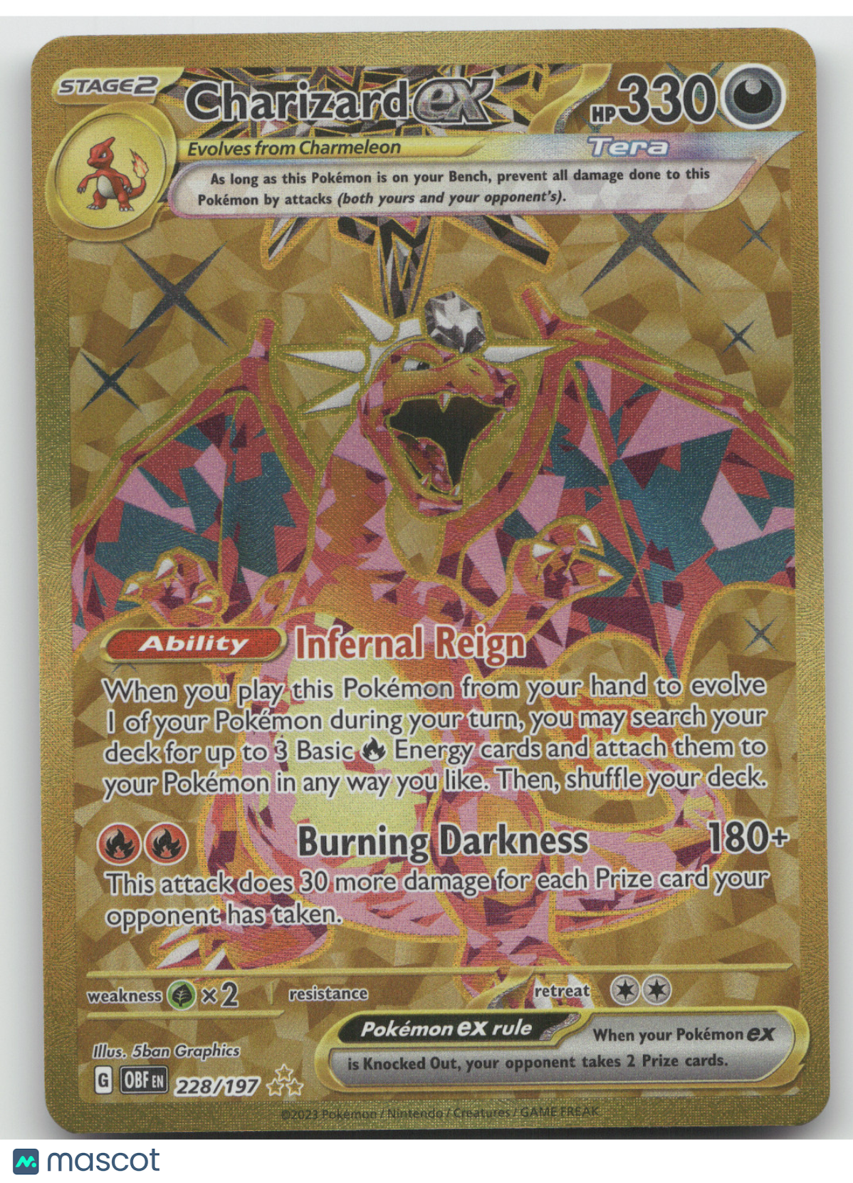 2023 S&V Obsidian Flames Charizard ex Secret Rare #228/197
