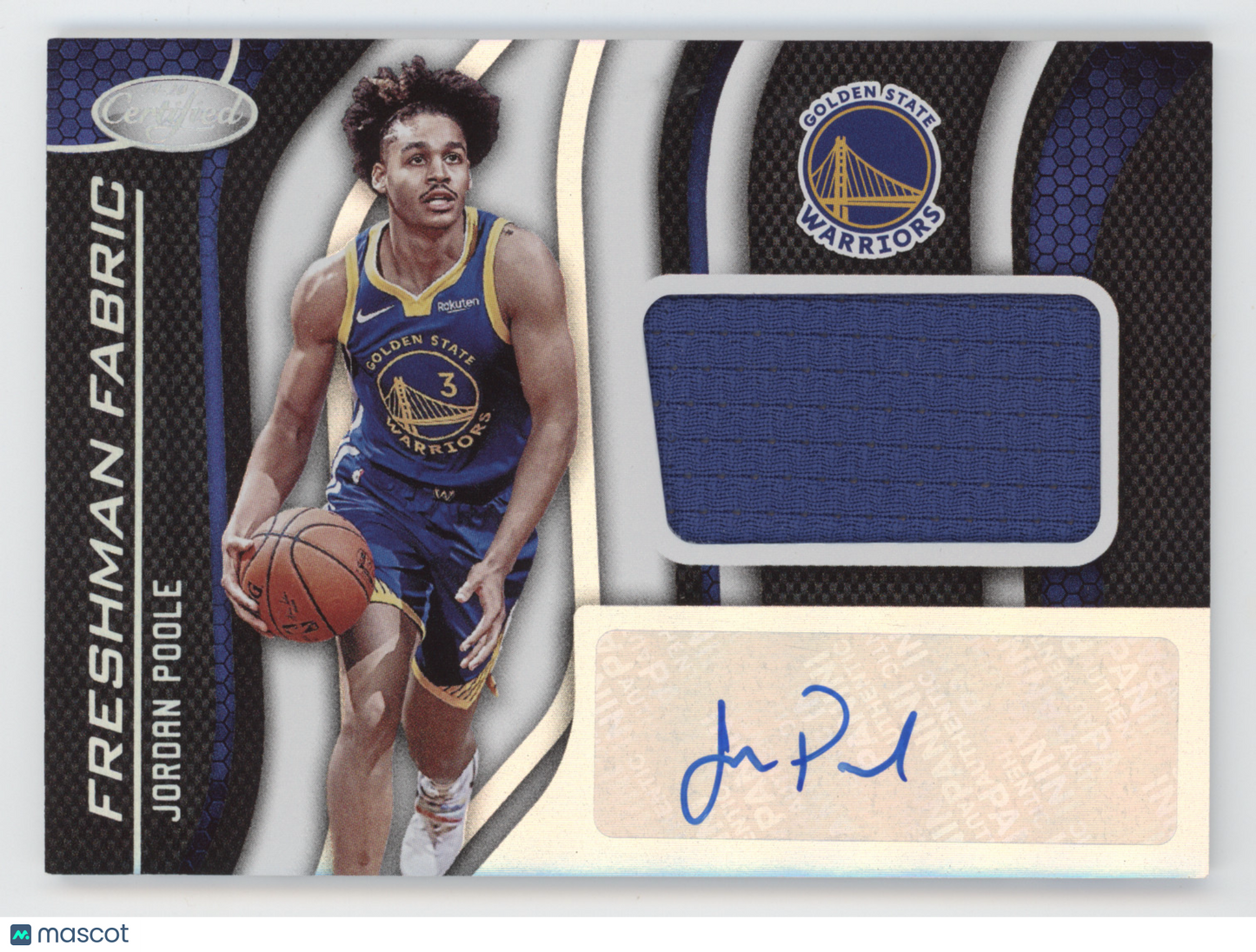 2019 Panini Certified Freshman Fabric Autoraphs Jordan Poole #FF-JP