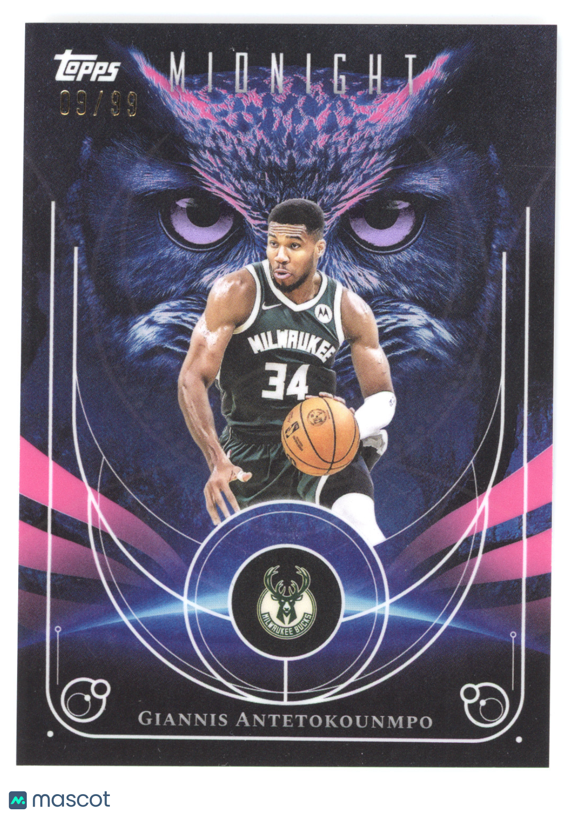 2025 Topps Midnight Night Owls Giannis Antetokounmpo #NO-13 Twilight 09/99