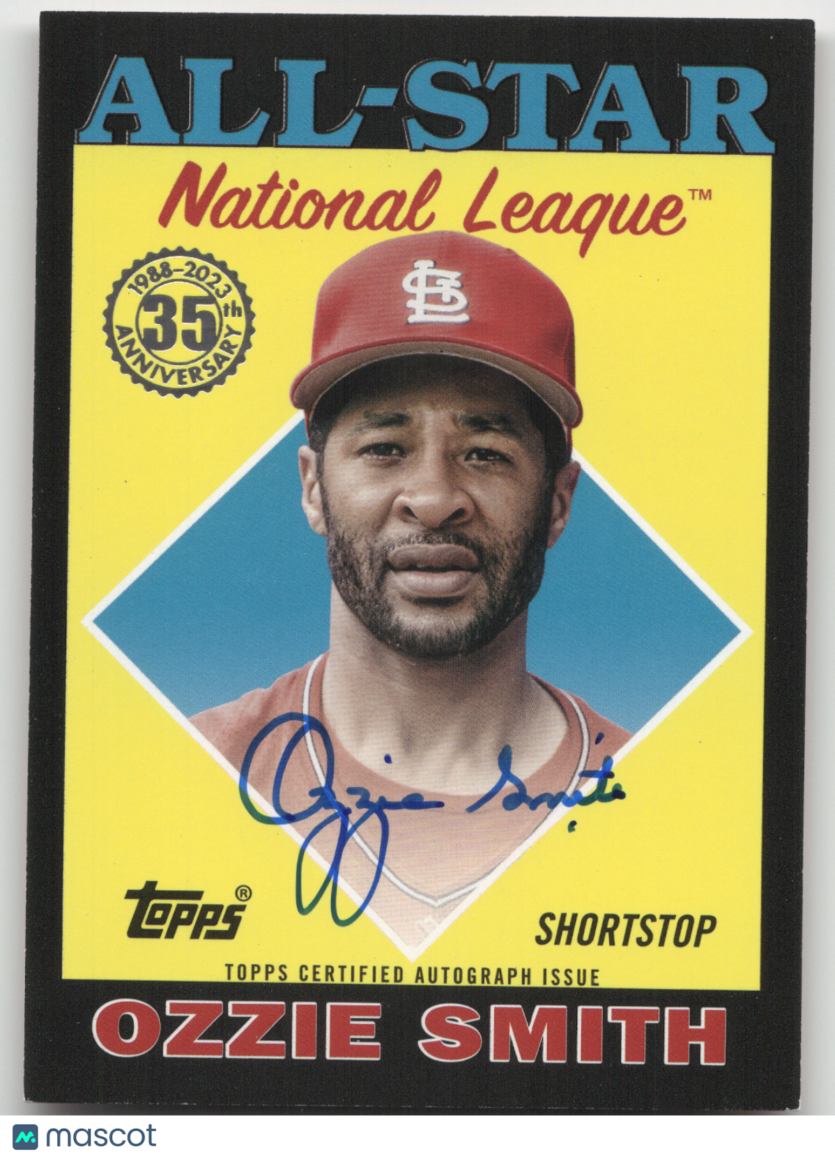 2023 Topps 1988 Topps Baseball All-Star Autograph Ozzie Smith #88ASA-OS 35/50