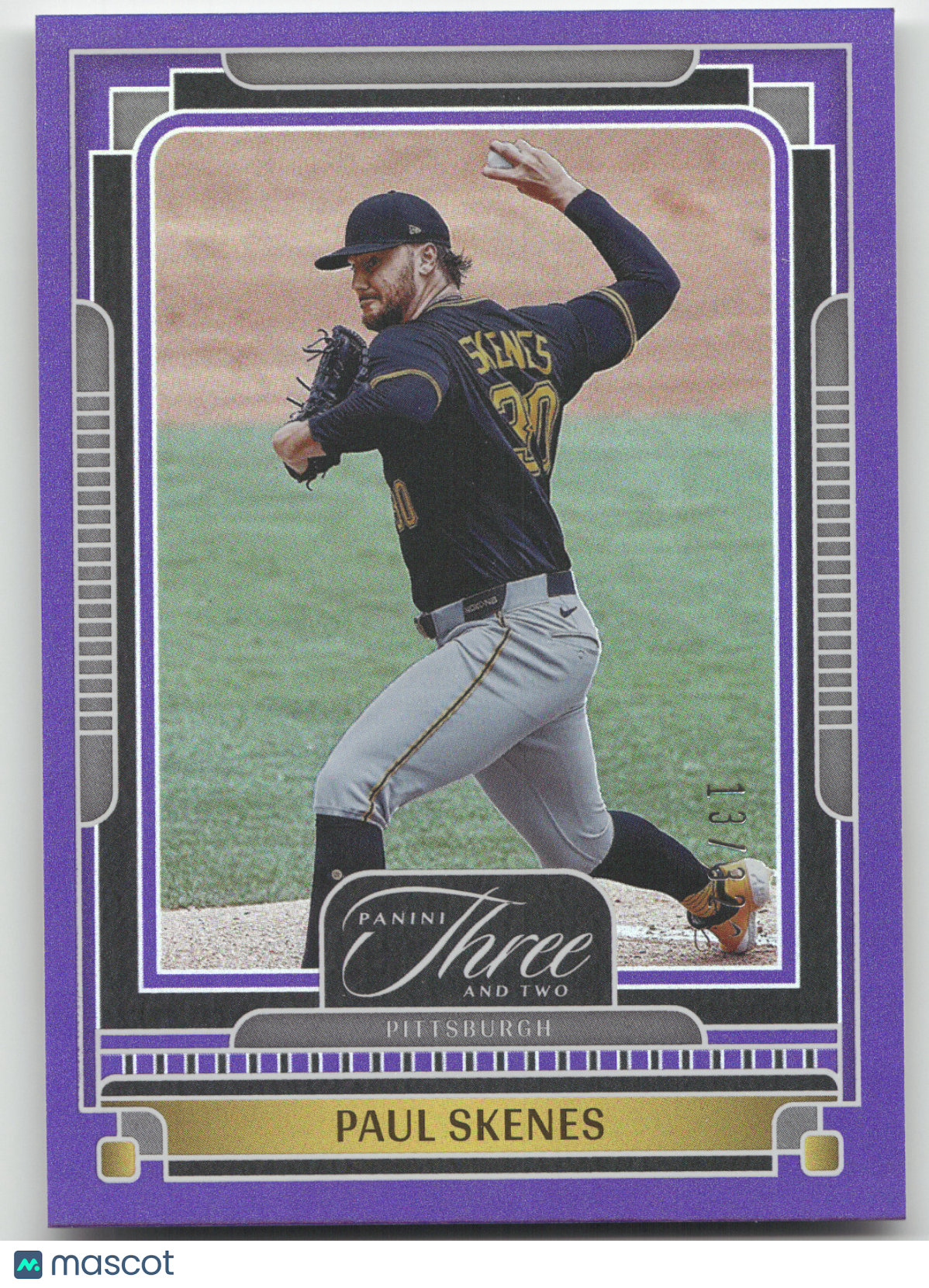 2025 Panini Three and Two Paul Skenes #74 Purple 13/32