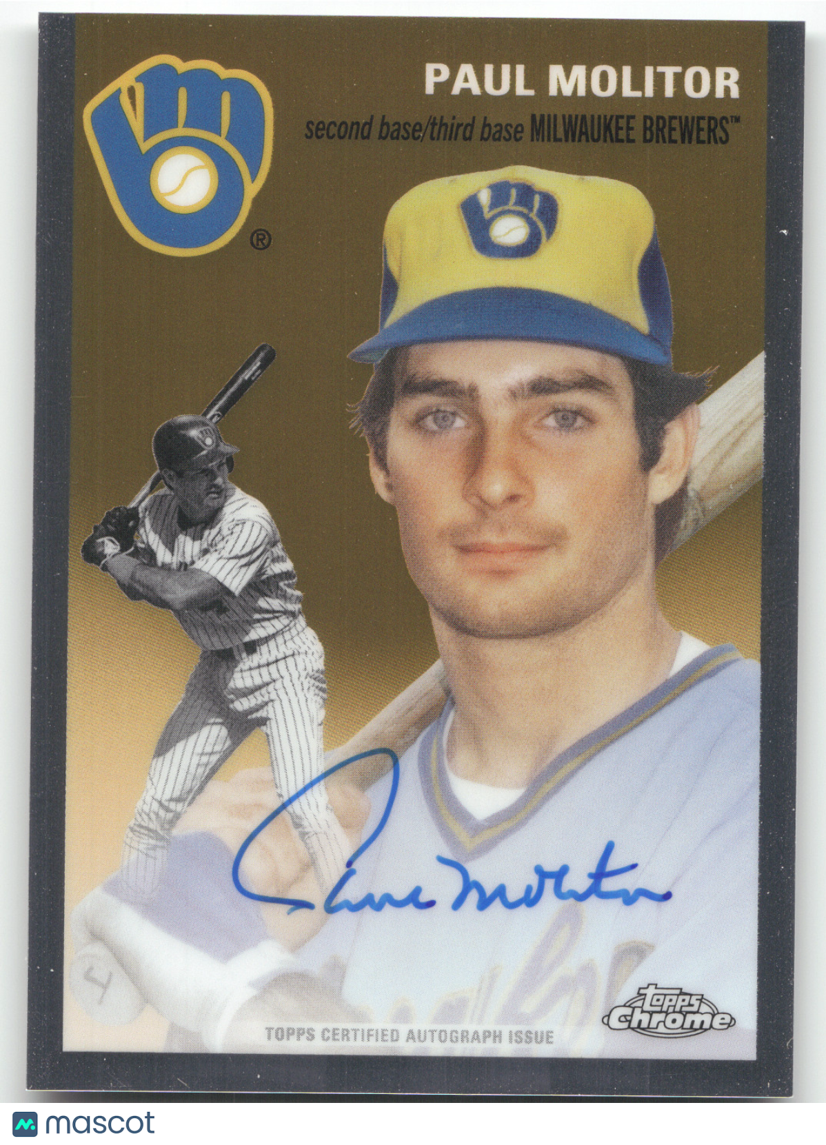 2023 Topps Chrome Platinum Autograph Card Paul Molitor #CPA-PM