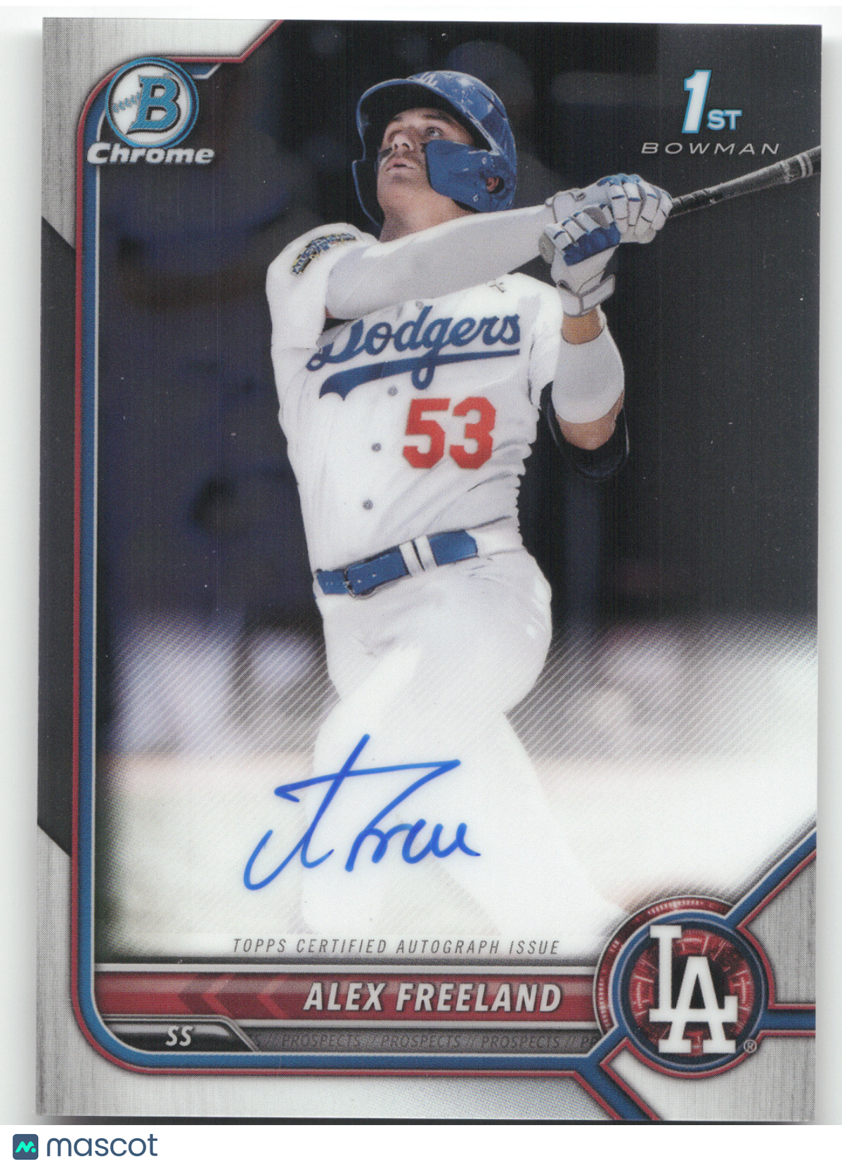 2022 Bowman Chrome Draft Pick Autographs Alex Freeland #CDA-AF 1st Bowman
