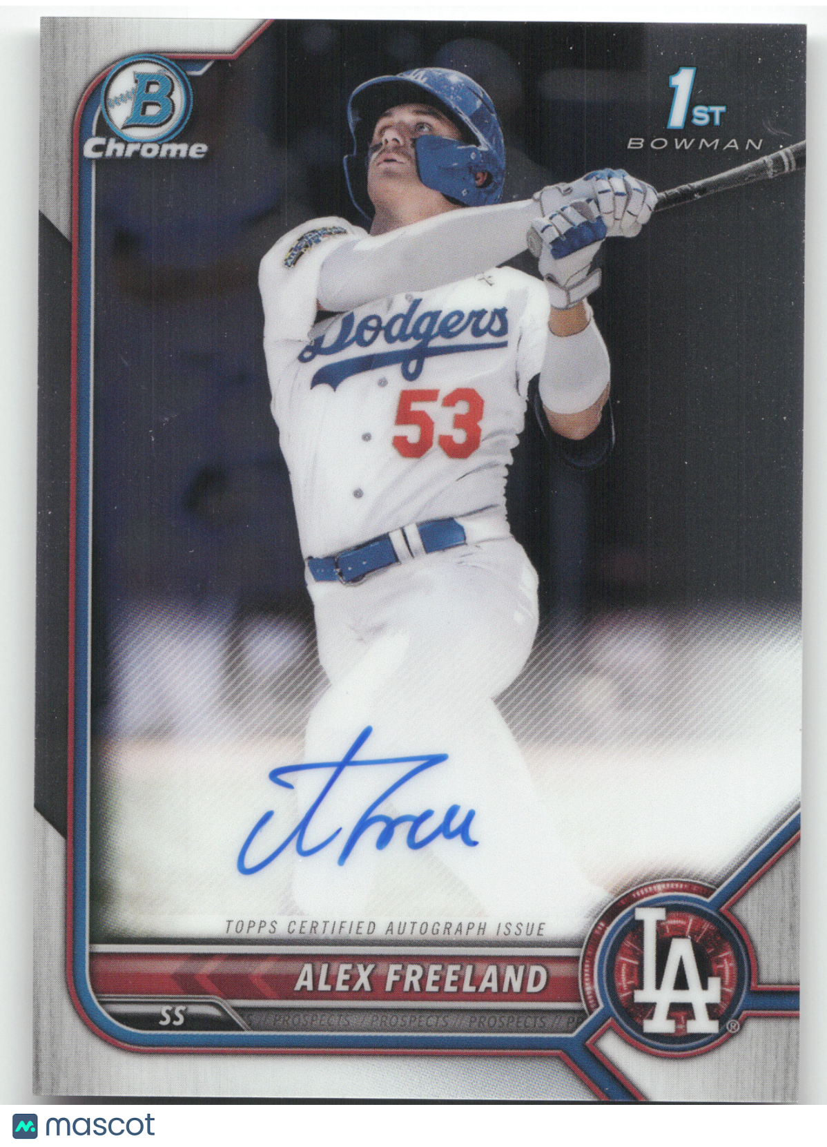 2022 Bowman Chrome Draft Pick Autographs Alex Freeland #CDA-AF 1st Bowman