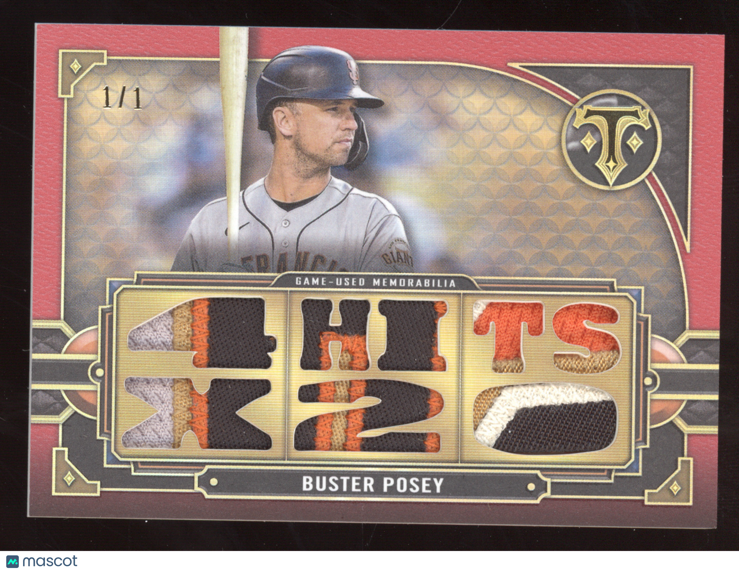 2022 Topps Triple Threads Relics Buster Posey #TTR-BP5 Ruby 1/1