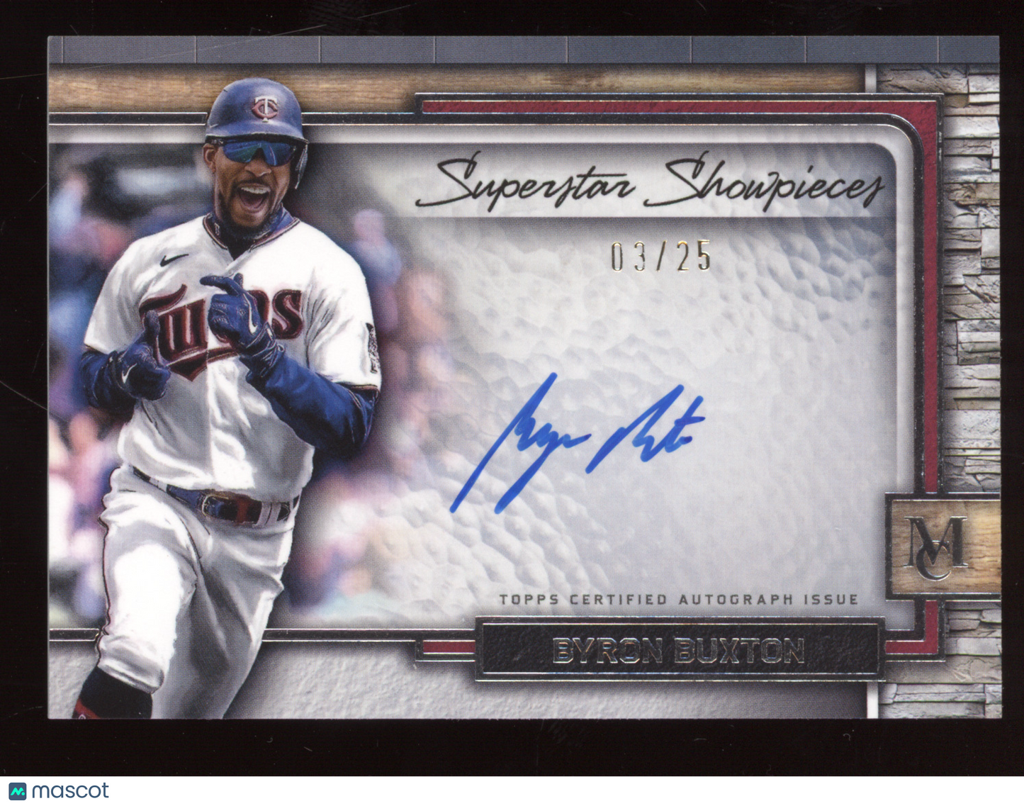 2023 Topps Museum Collection Superstar Showpieces Autograph Byron Buxton 03/25
