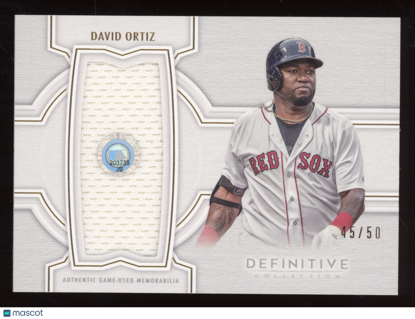 2020 Topps Definitive Collection David Ortiz #DJRC-DDO Gold 45/50