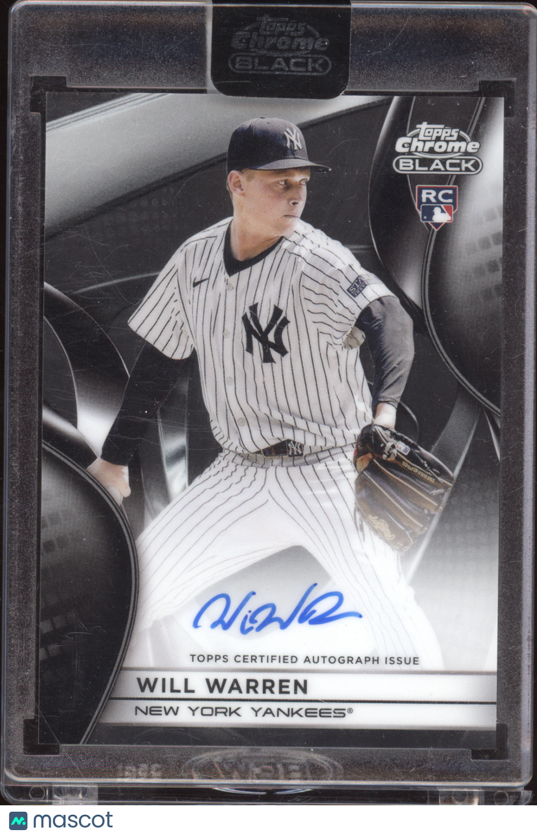 2025 Topps Chrome Black Autograph Will Warren #CBA-WWA RC
