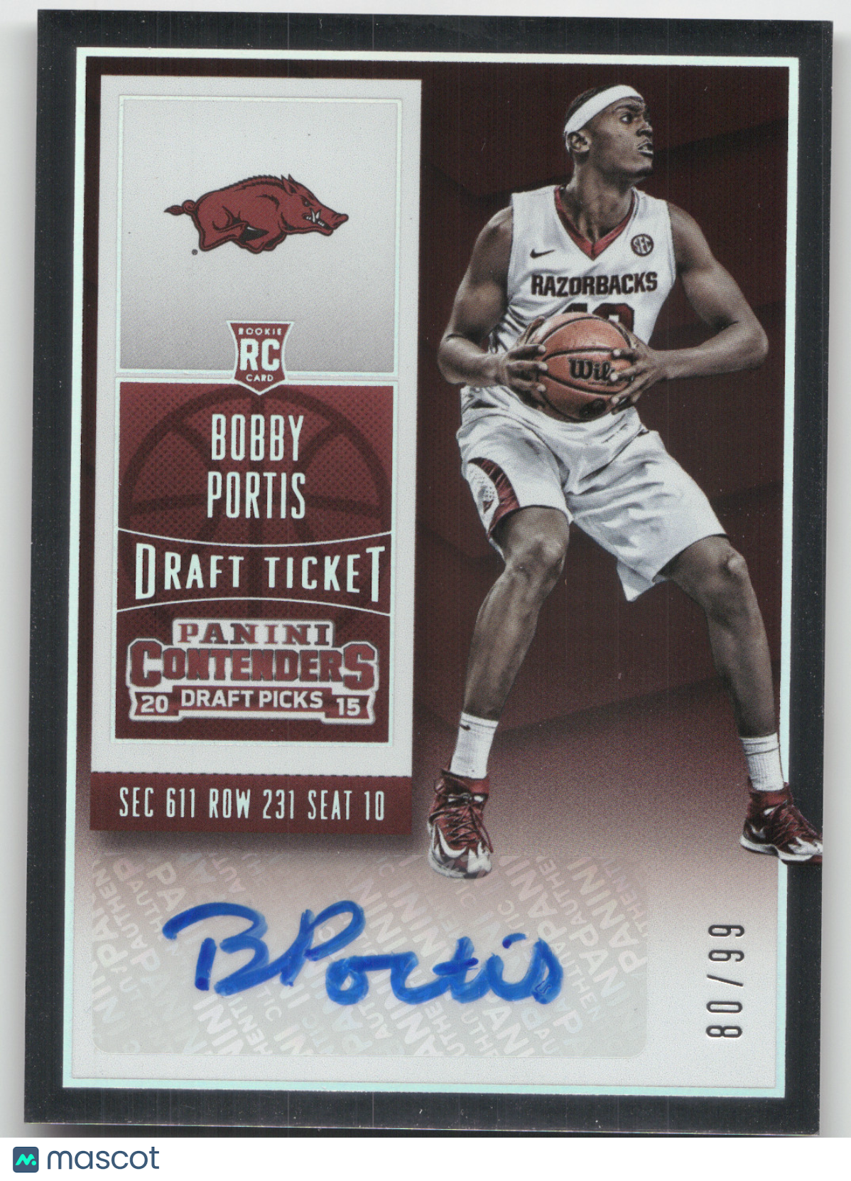 2015 Panini Contenders Draft Picks Bobby Portis #105 RC 80/99