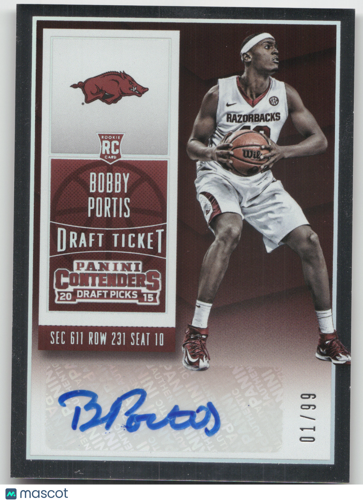 2015 Panini Contenders Draft Picks Bobby Portis #105 Ticket 01/99 RC