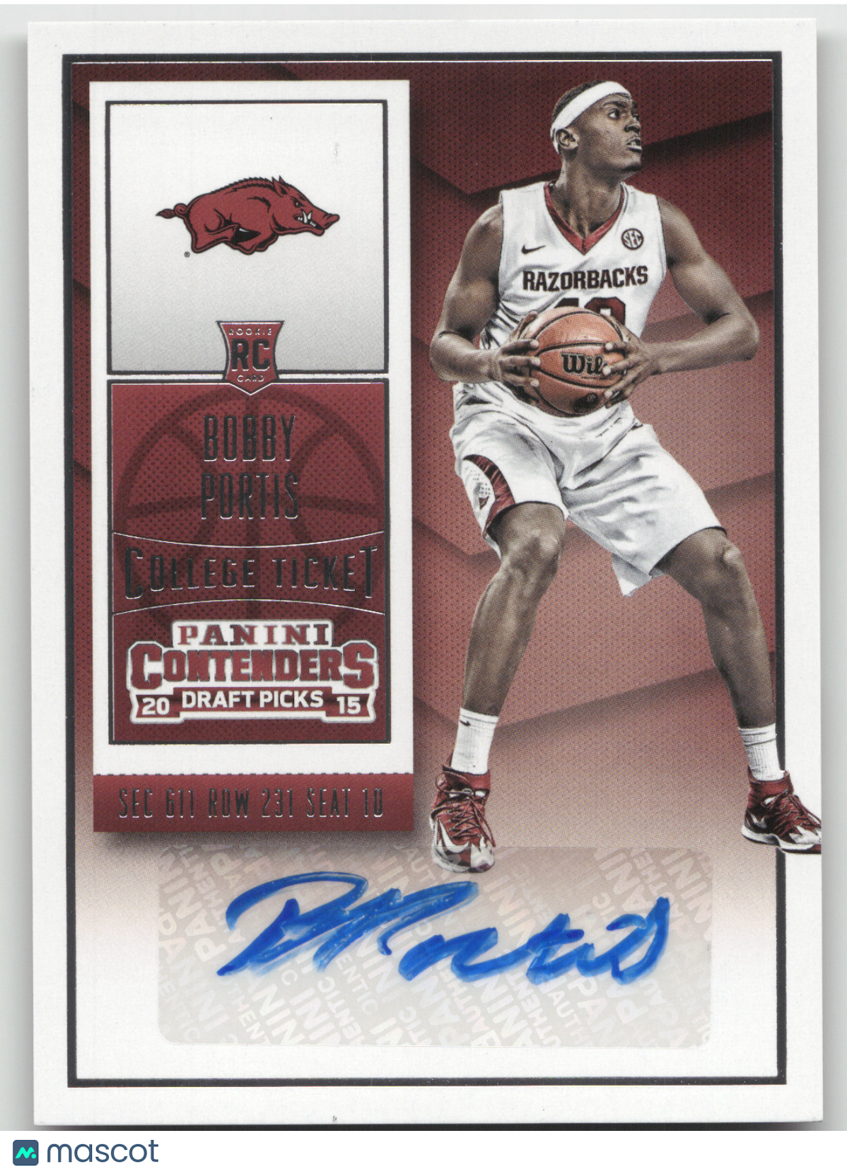 2015 Panini Contenders Draft Picks College Ticket Bobby Portis #105 RC