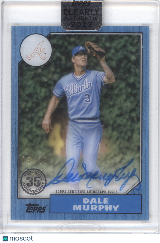 2022 Topps Clearly Authentic Dale Murphy #87TBA-DMU Blue 18/25
