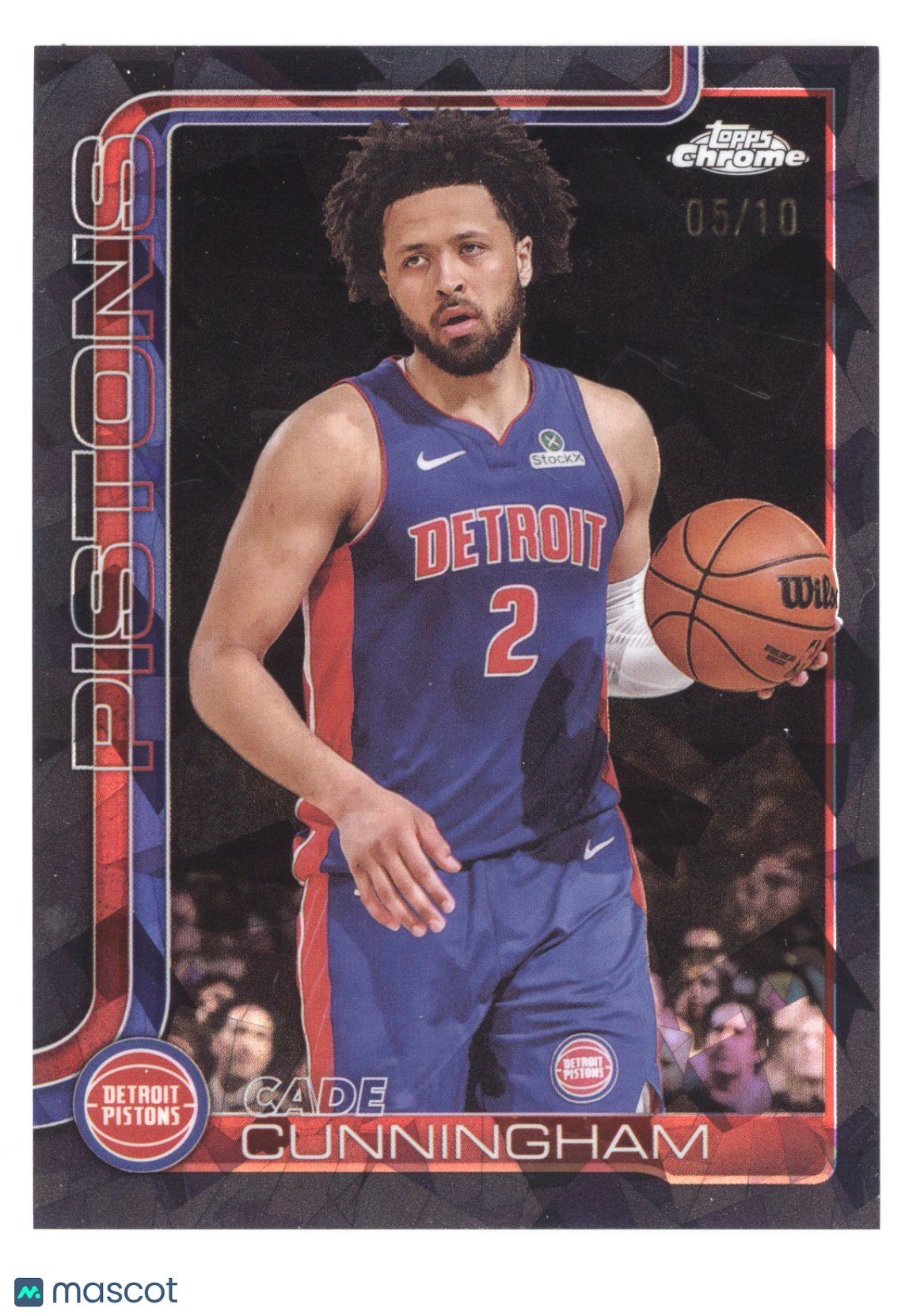 2025 Topps Chrome Sapphire Cade Cunningham #88 Black 05/10