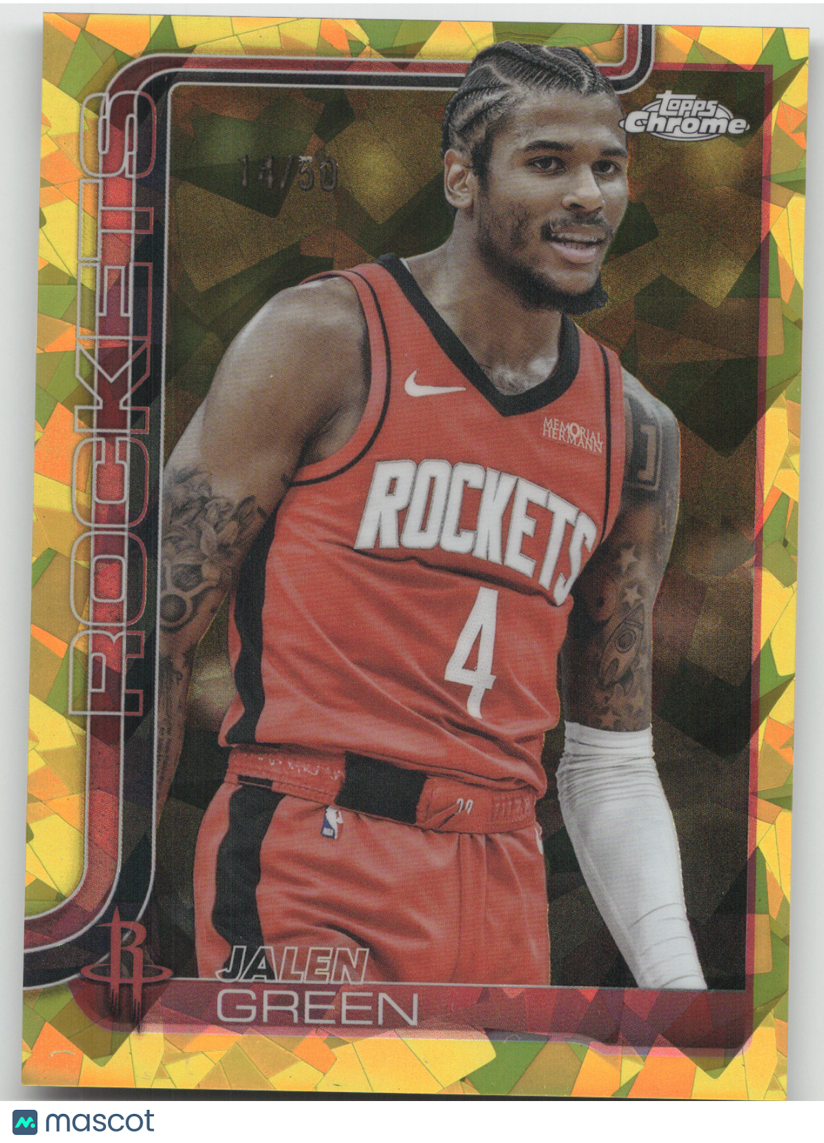 2025 Topps Chrome Sapphire Jalen Green #58 Gold 14/50