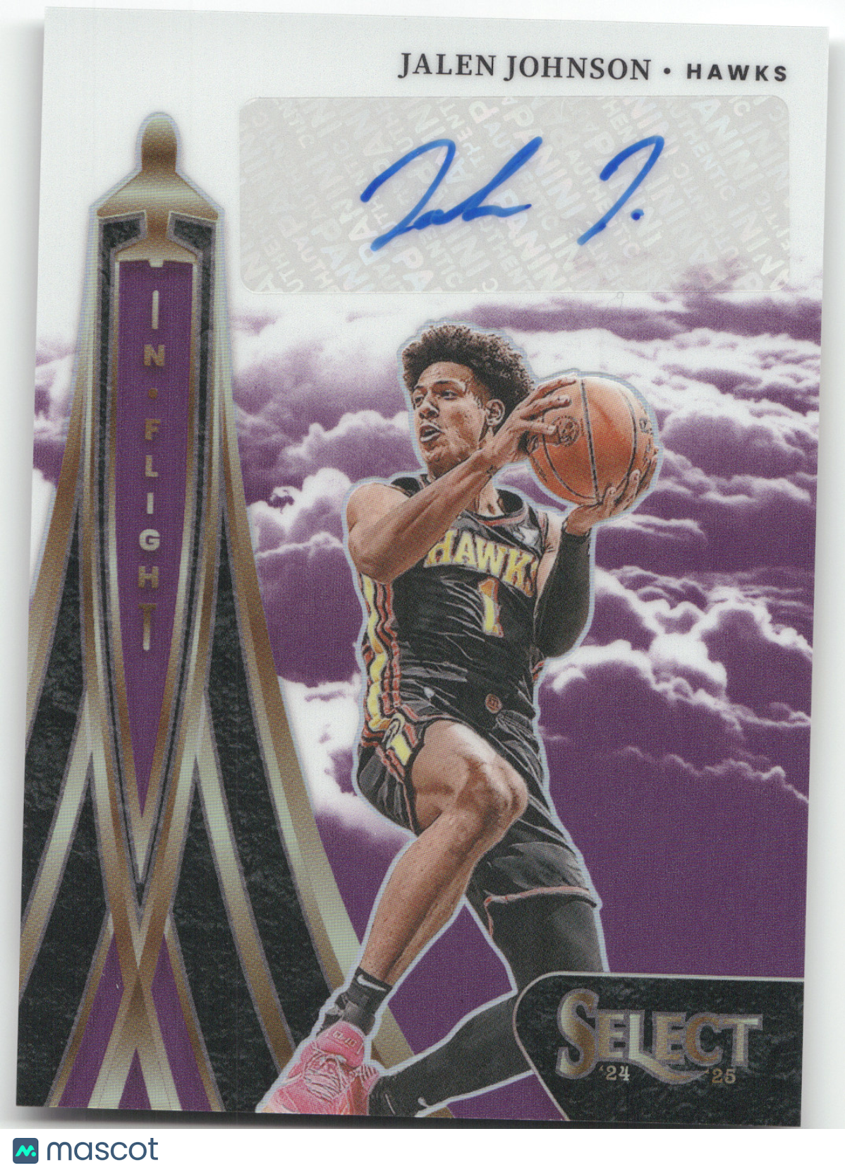 2024 Panini Select Prizm In Flight Auto Jalen Johnson #IFS-JJN 70/75