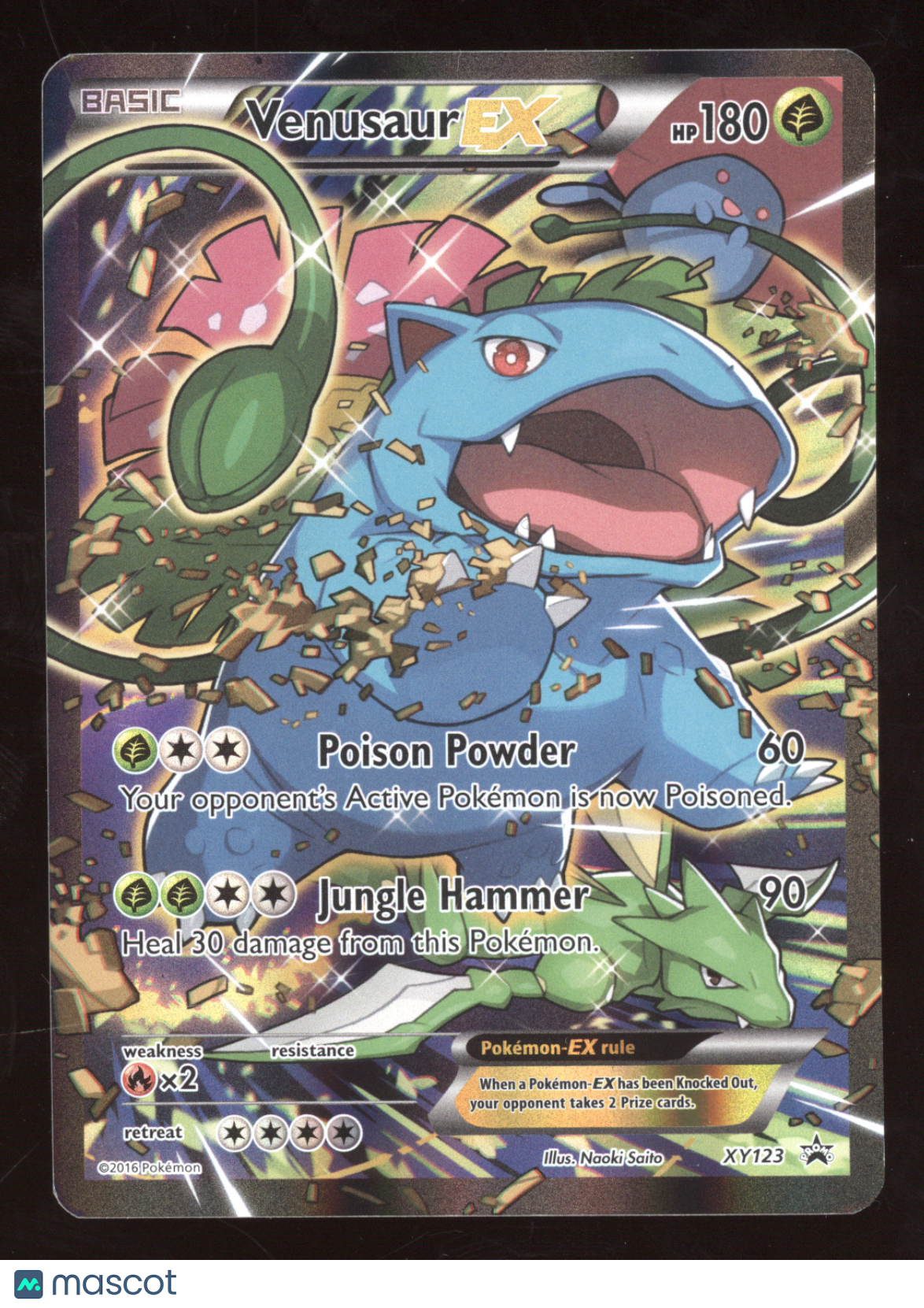 2016 XY Evolutions Venusaur EX Black Star Promo #XY123