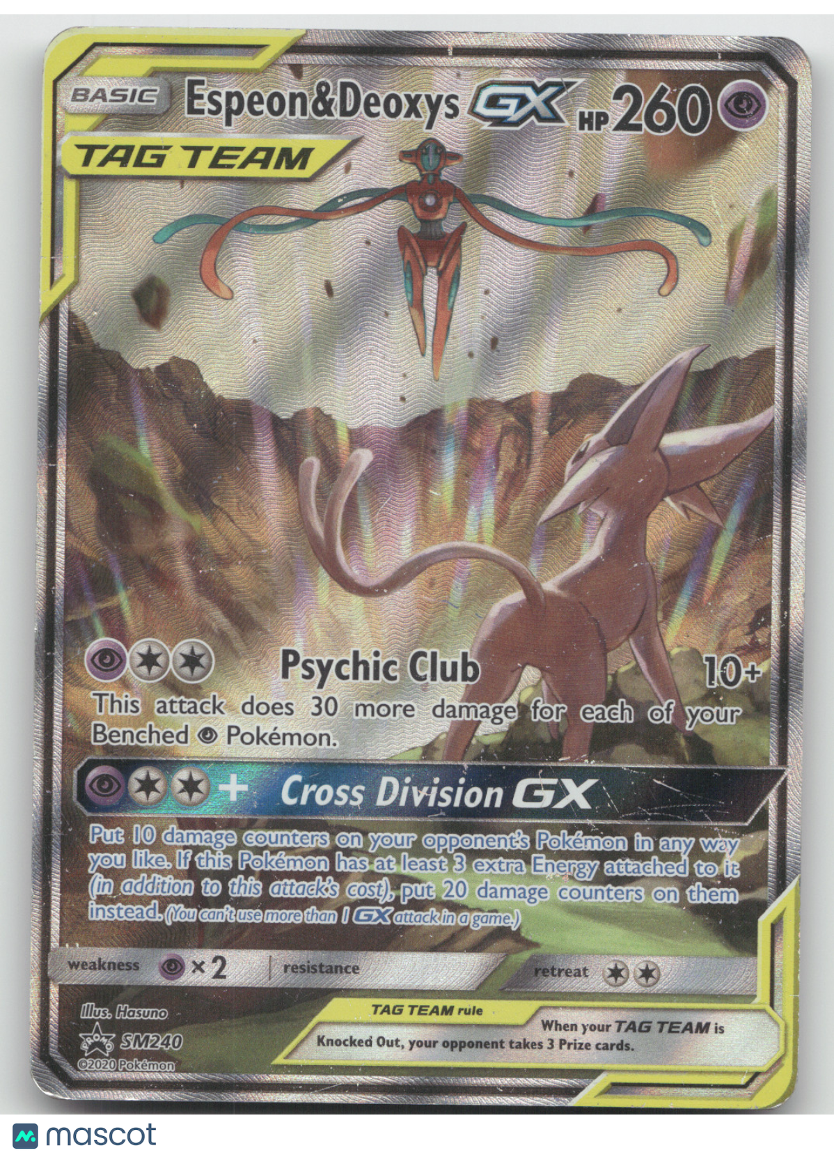 2020 Sun & Moon Promos Espeon & Deoxys GX Black Star Promo #SM240